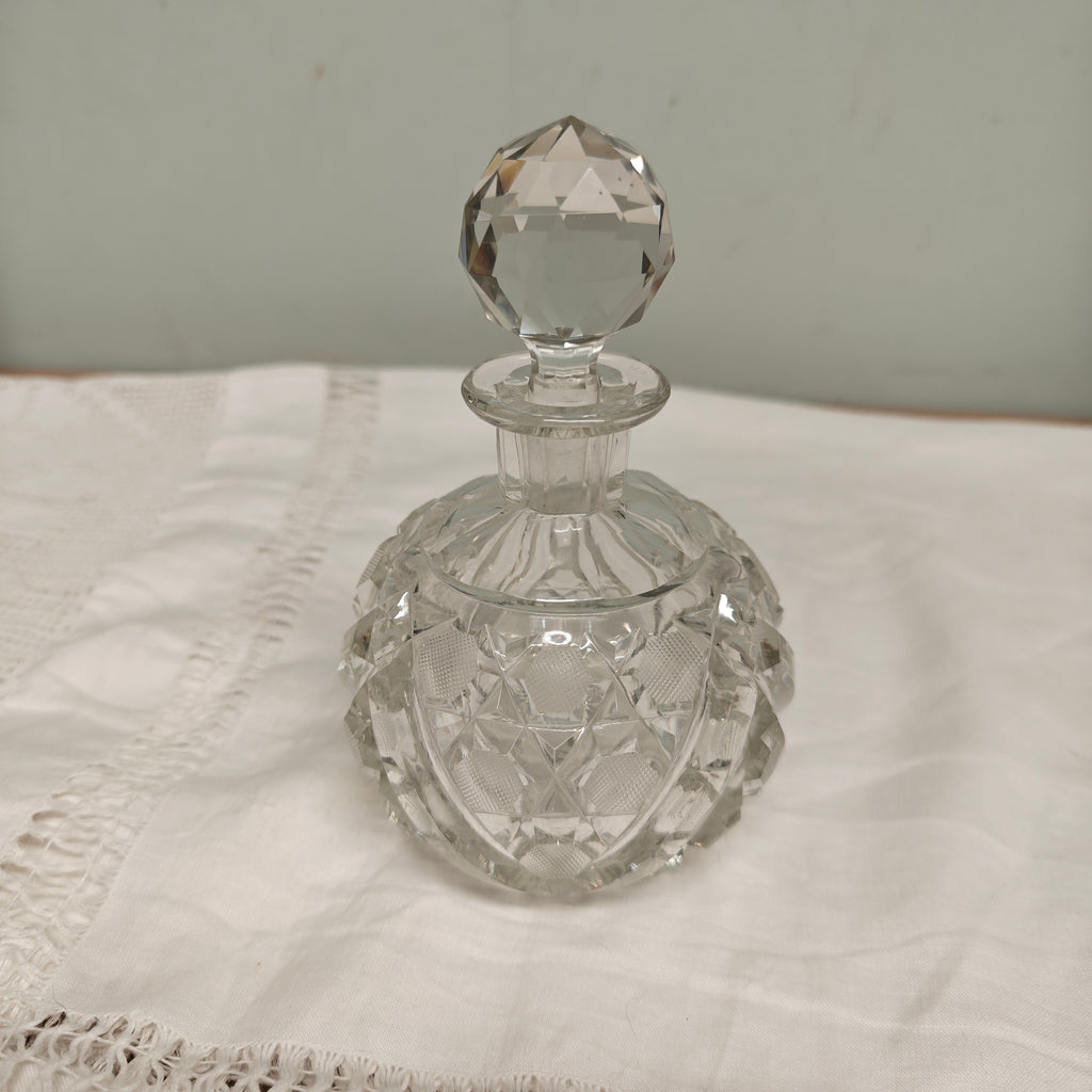 Vintage pressed glass small decanter