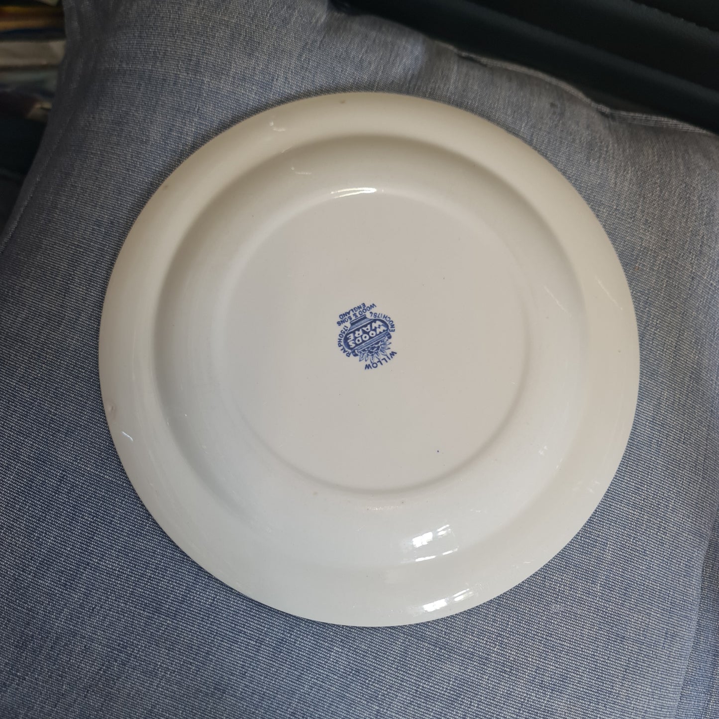 Blue and white vintage plate #001