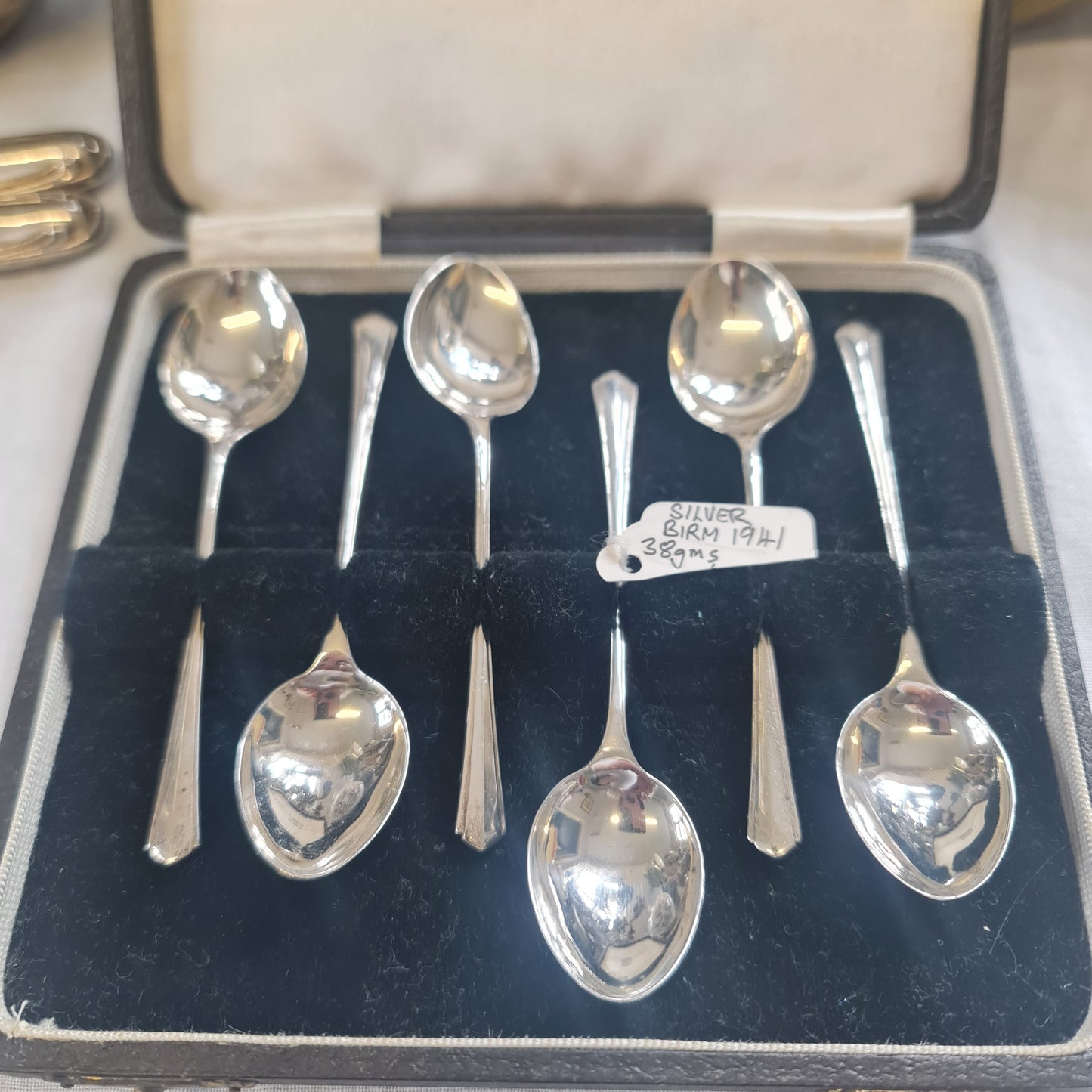 High quality vintage Rutherford Birmingham silver tea spoon 38gm