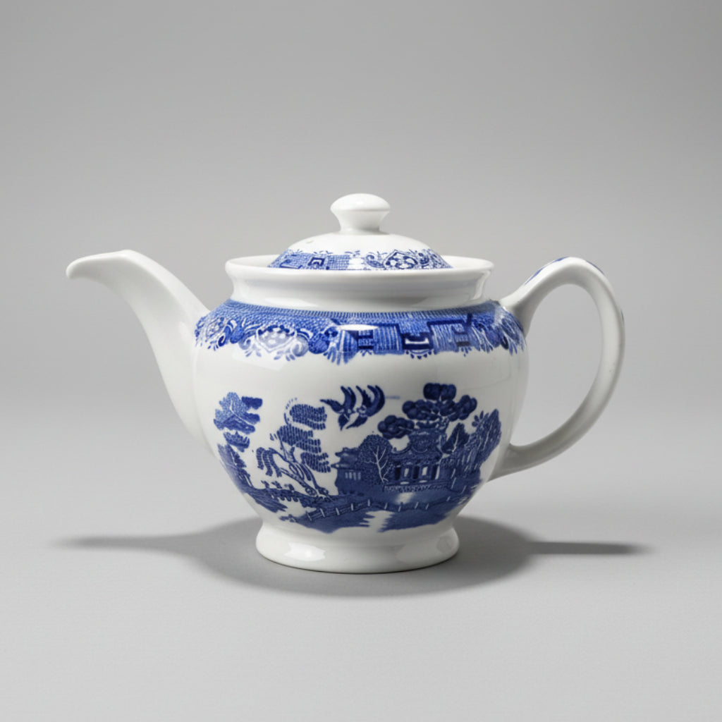 Ridgway Blue Willow Teapot, c.1952
