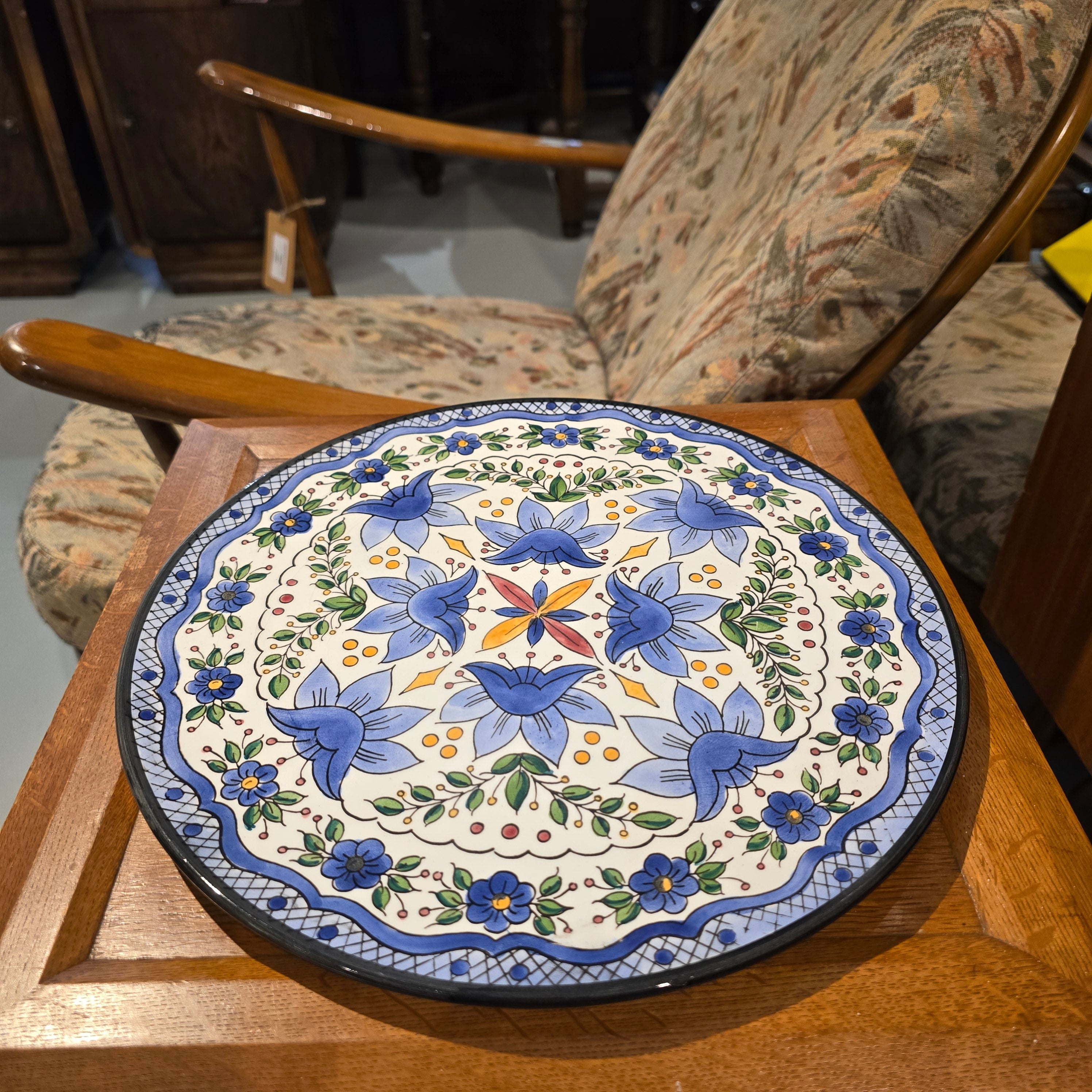 Ceraplat Handmade Spain Handpainted  Display Plate 32cm