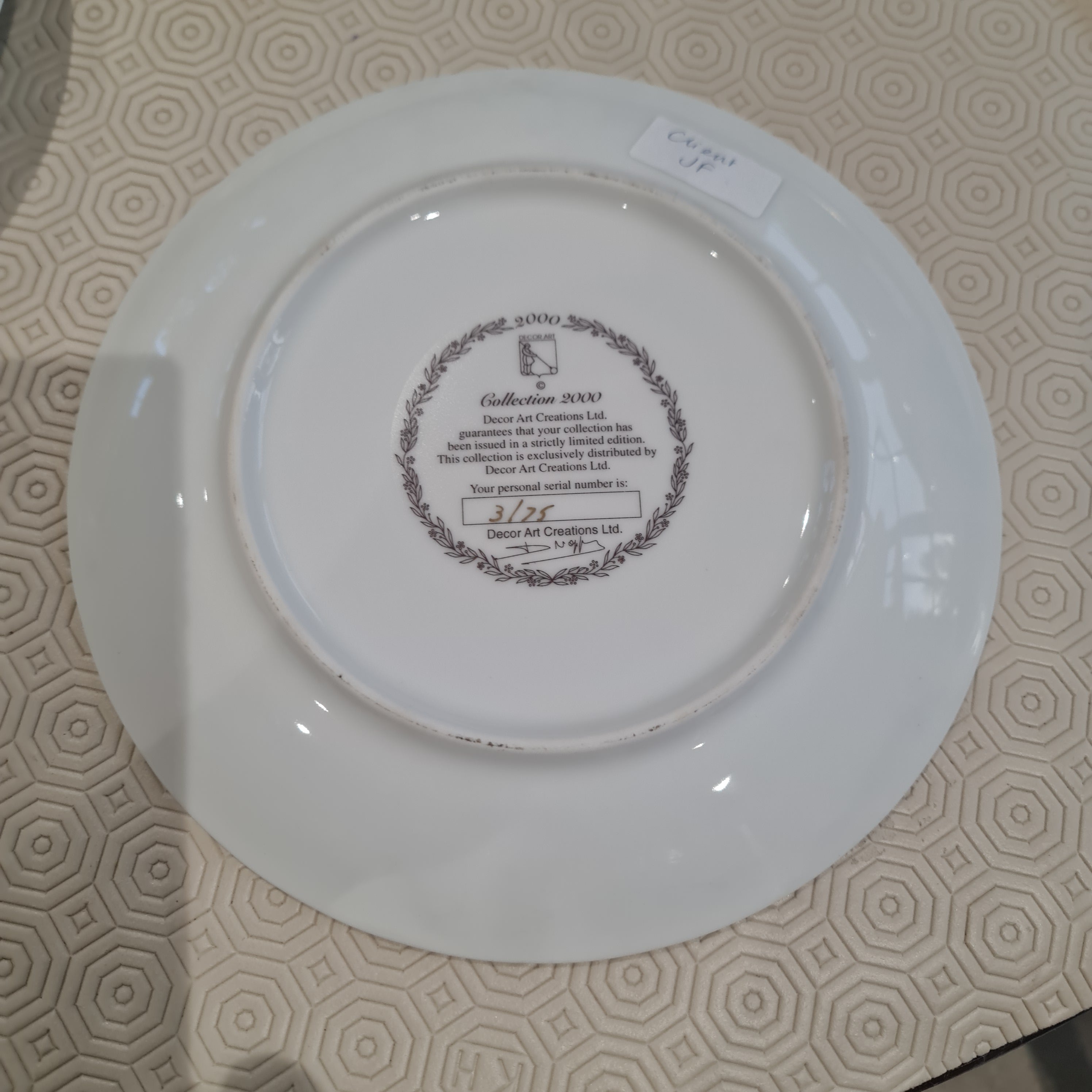 Decor Art Creation Ltd. Harsforth Plate Collection (Limited Edition)