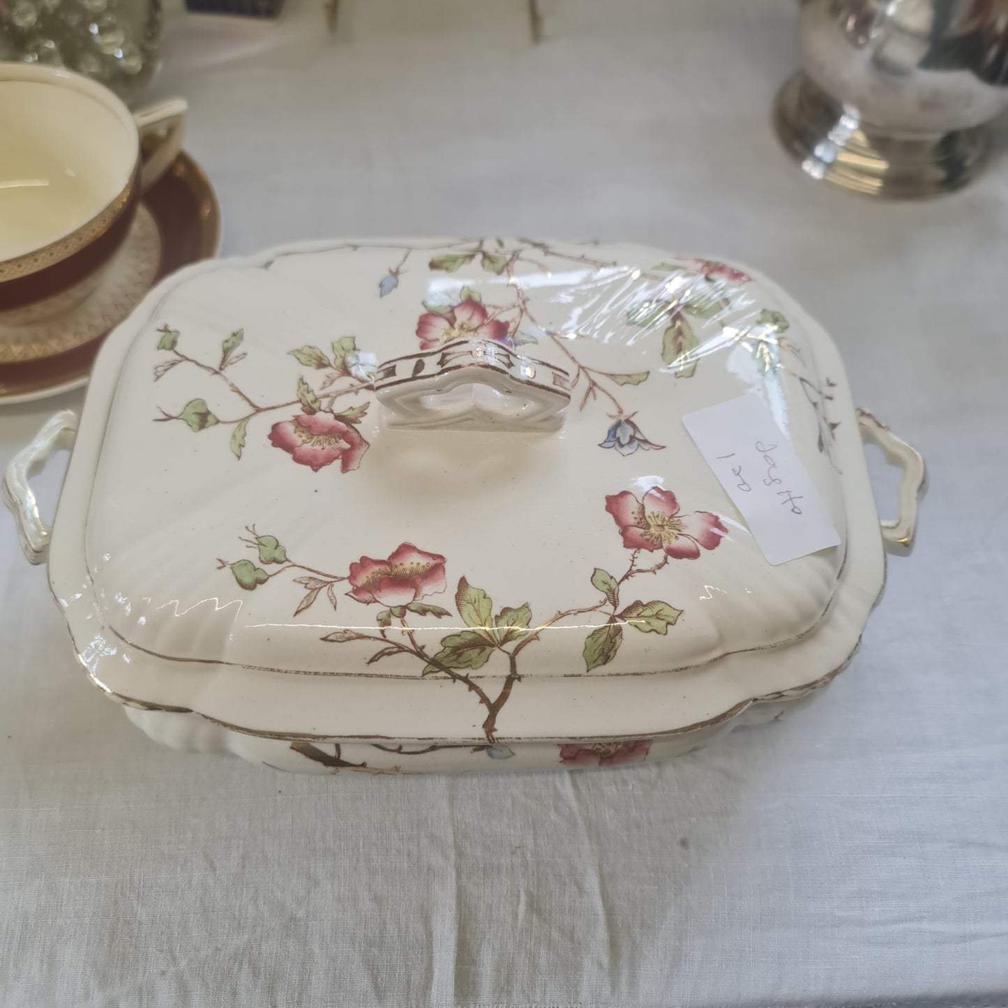 A beautiful antique covered tureen.