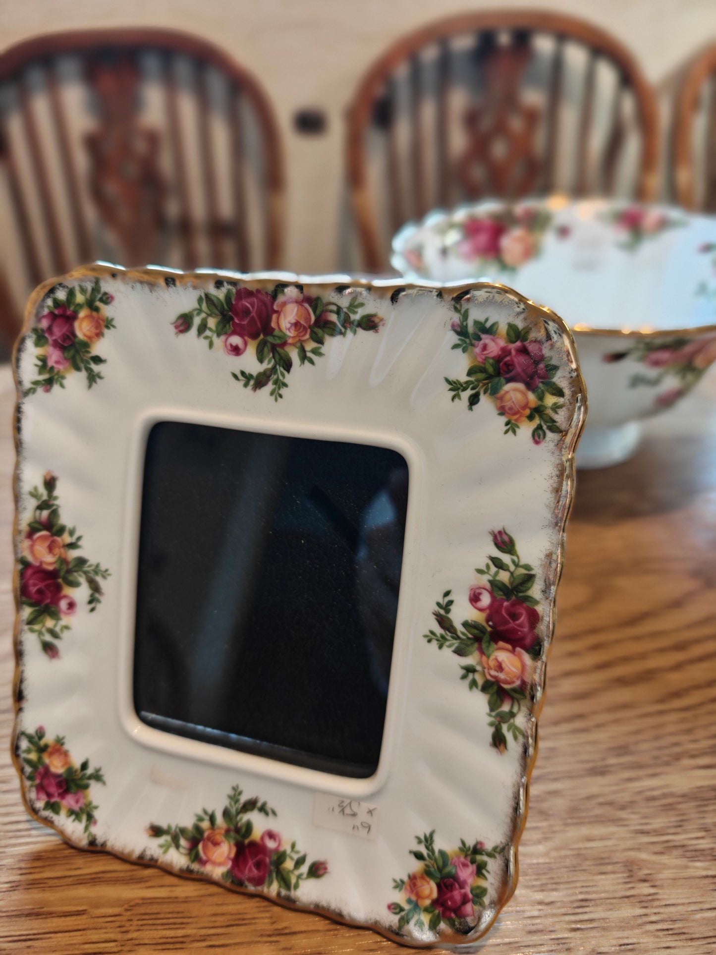 Rare Royal Albert Old Country Rose Photo Frame -1962 version made in England