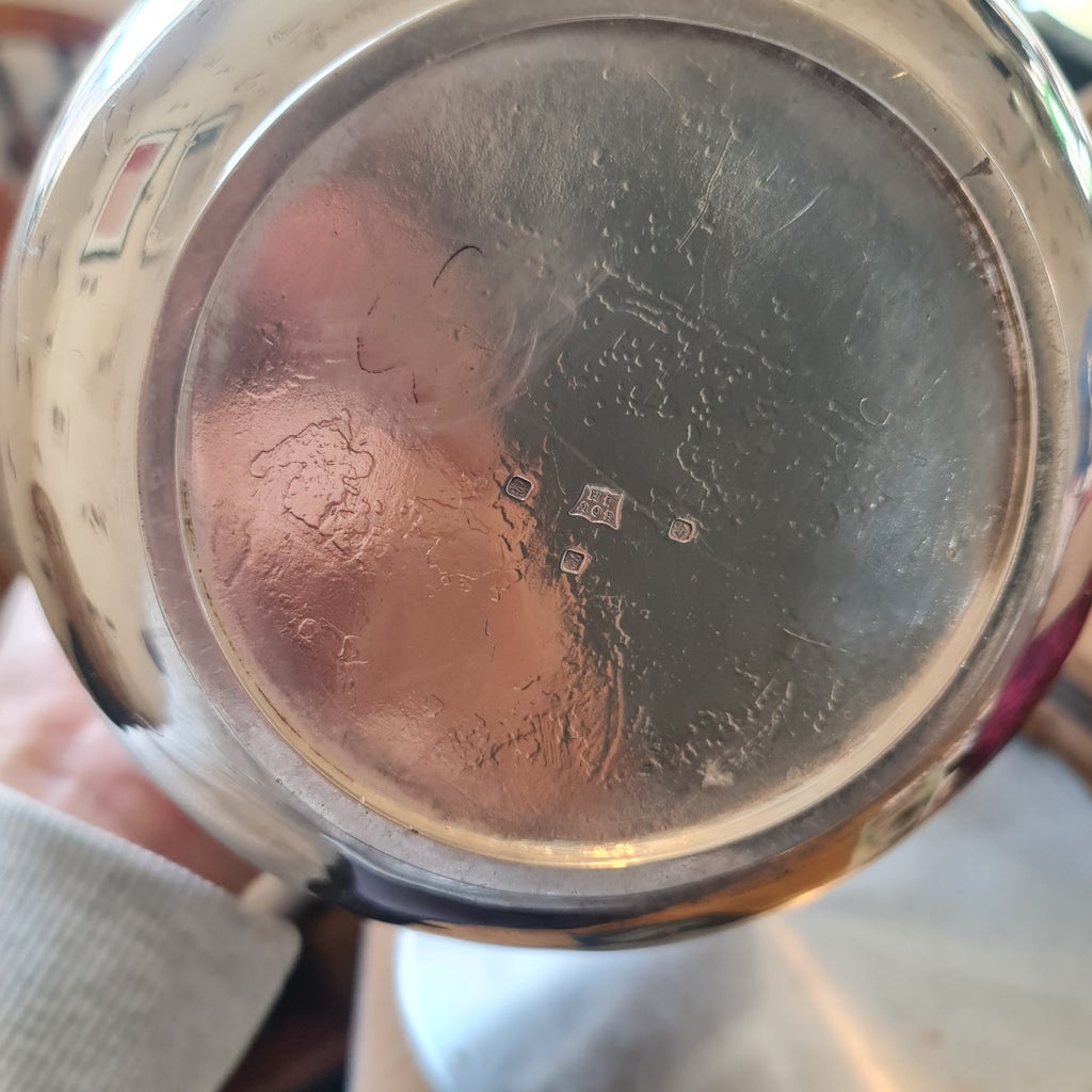 1907 Horace Woodward & Co Sterling Silver tall Coffee pot -855gm