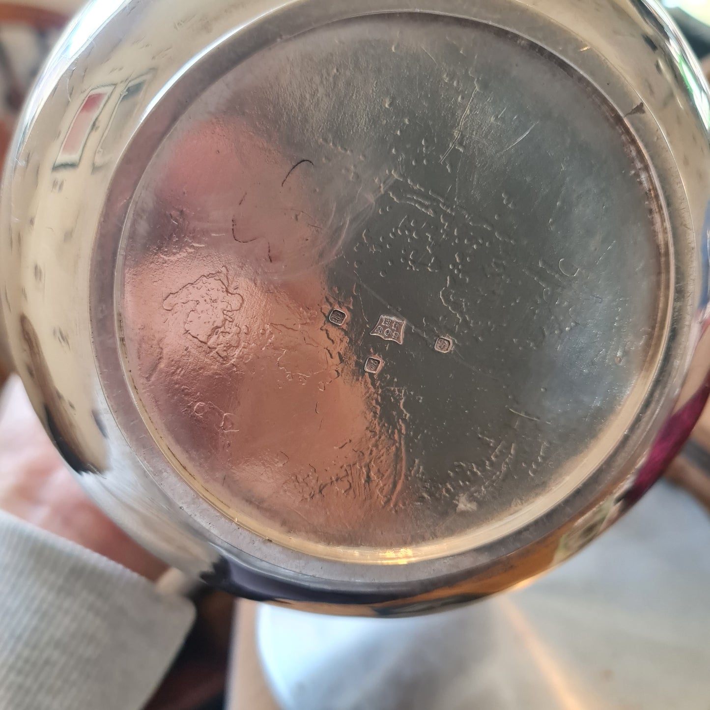 1907 Horace Woodward & Co Sterling Silver tall Coffee pot -855gm