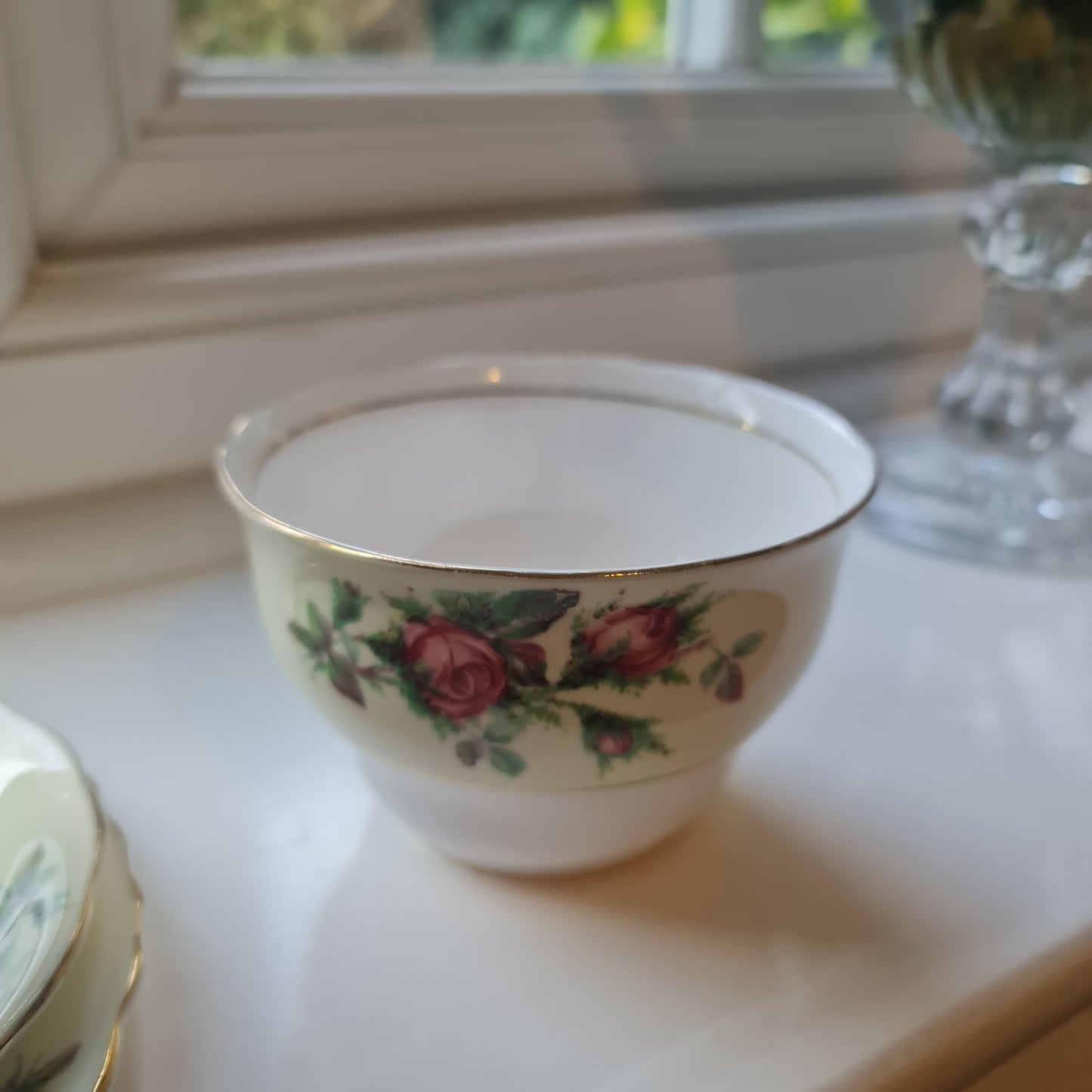 1960's Colcough Red Rose Fine Bone China Teaset