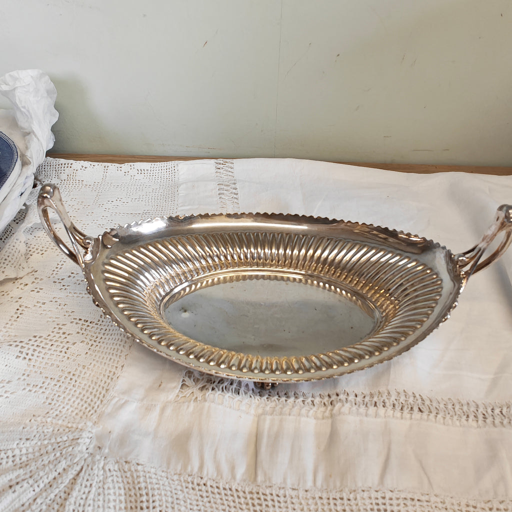 Vintage Walker and Hall silver plated bread basket