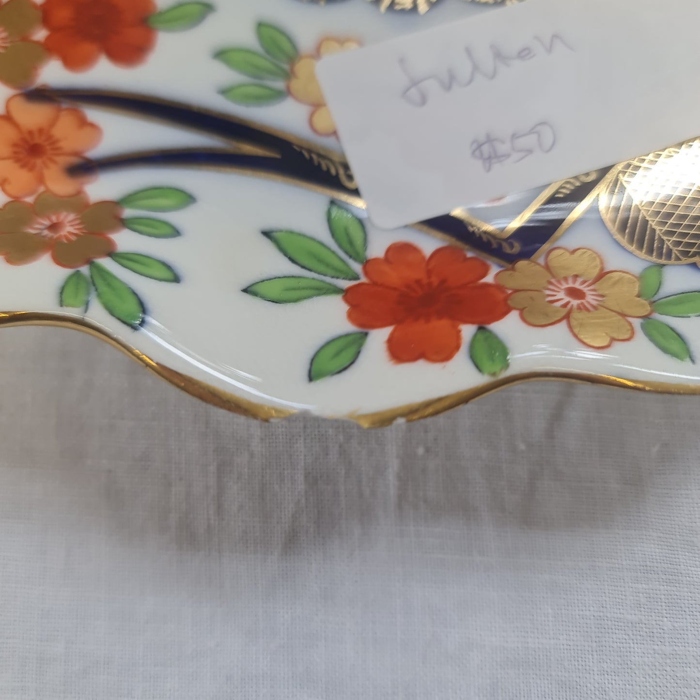 Antique Coalport display plate - minor chip on edge