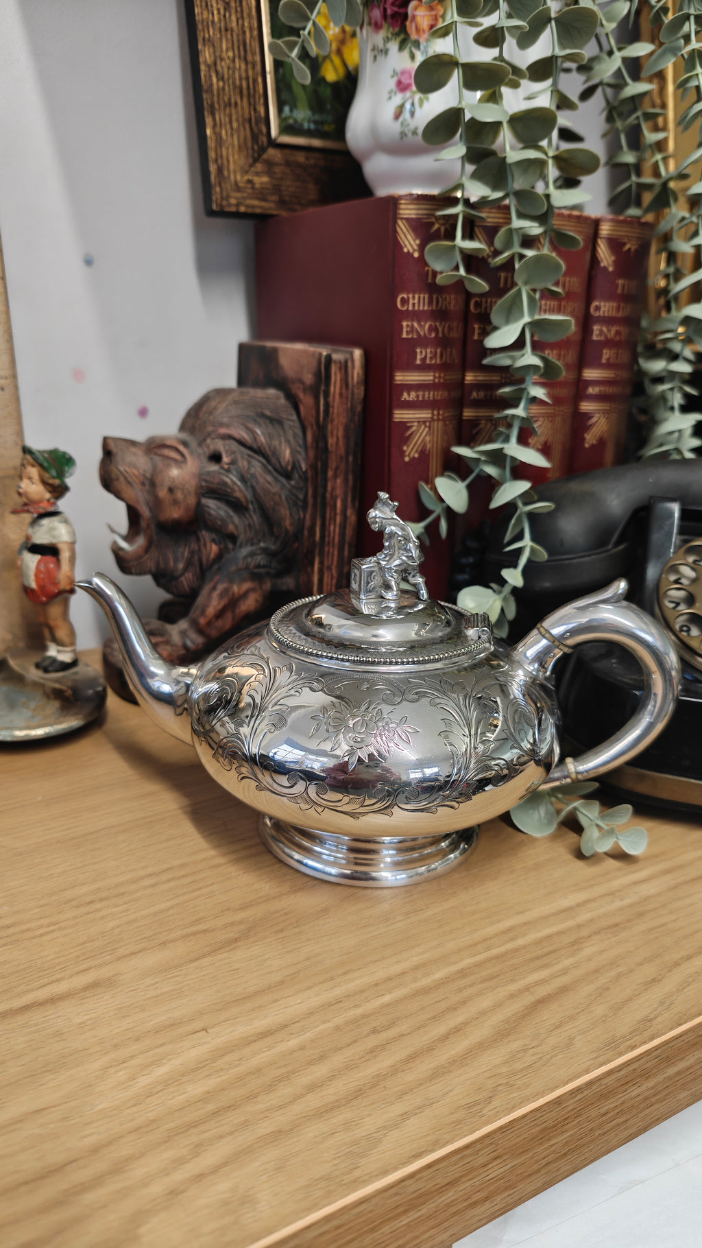 Vintage Artisan silver plated tea pot