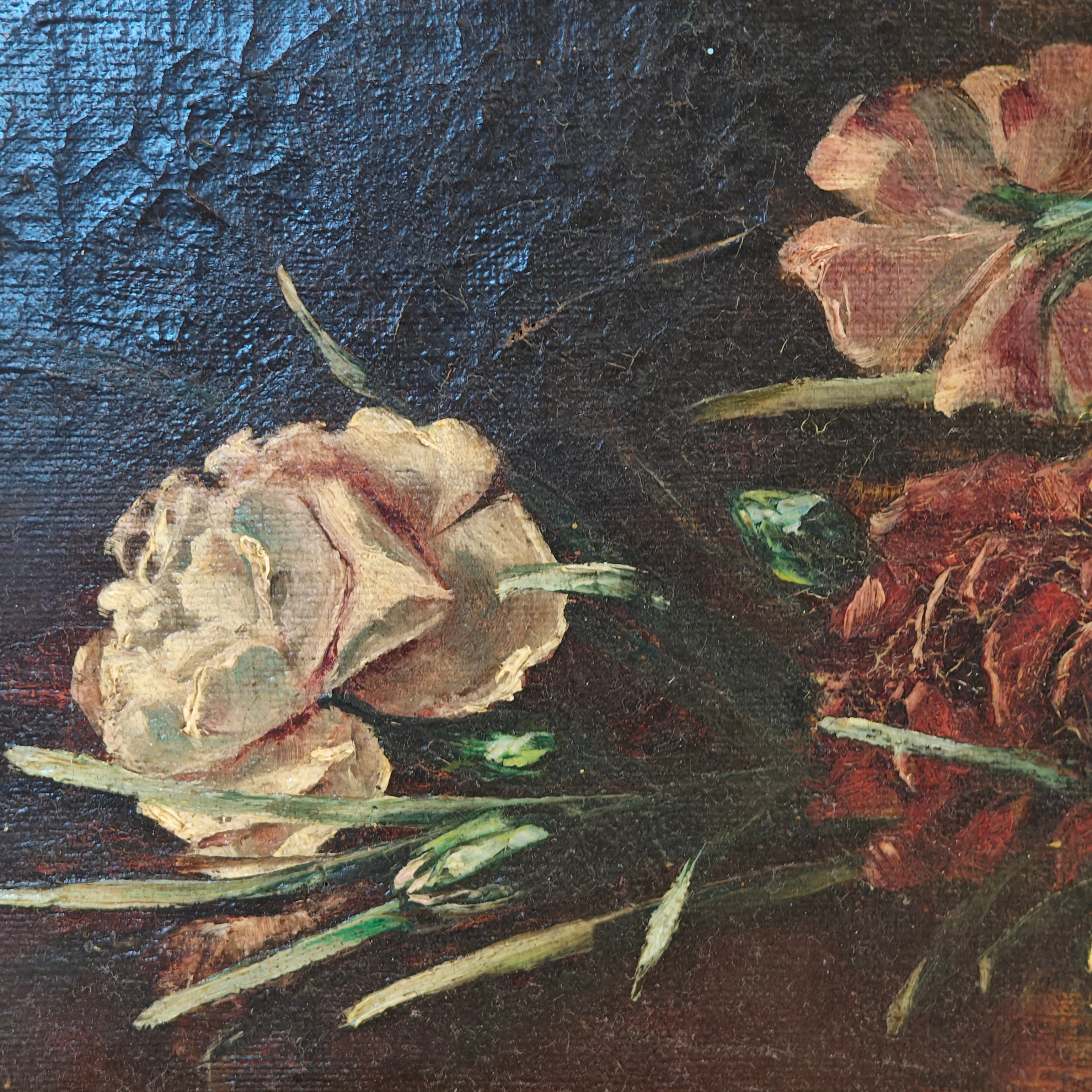 Antique original oil painting by British artist TH walker