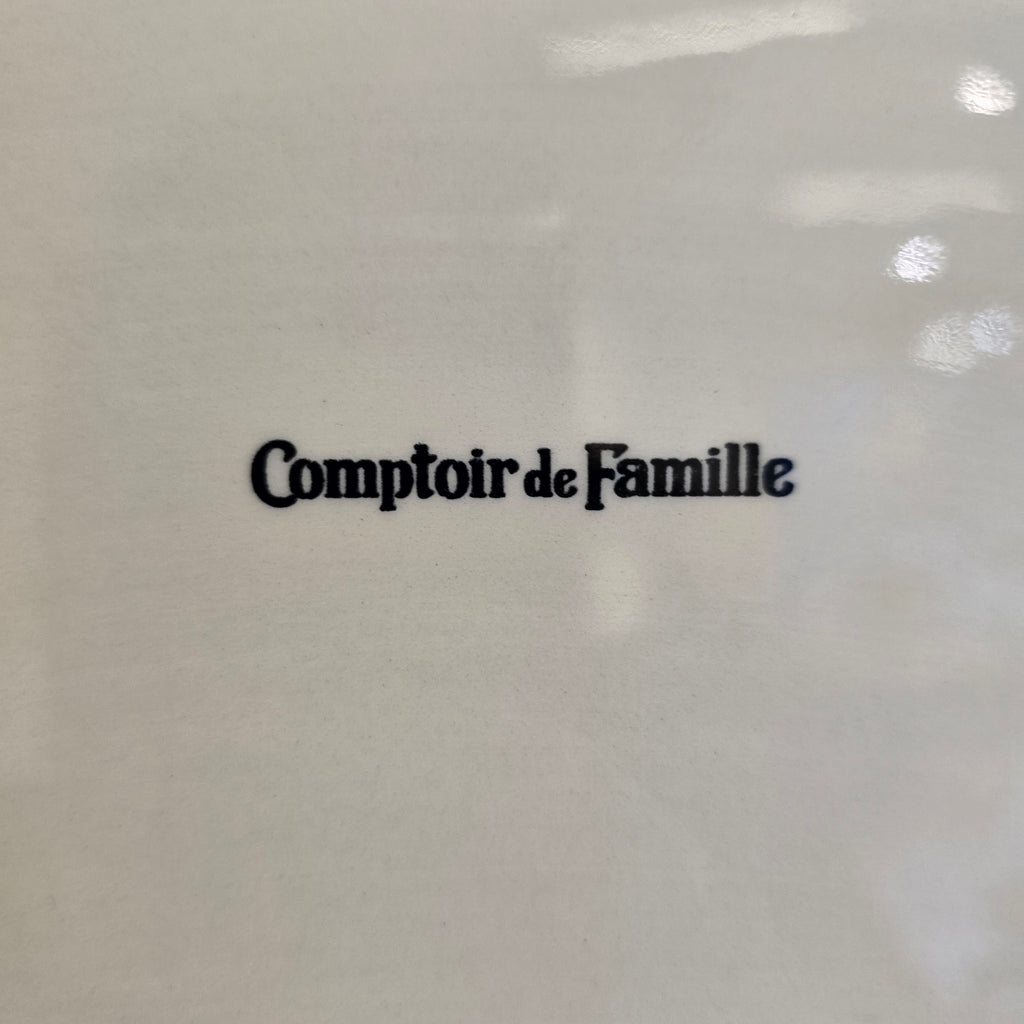 Comptoir de Famille French Vintage Burgundy Floral Oval Serving Platter (40cm)