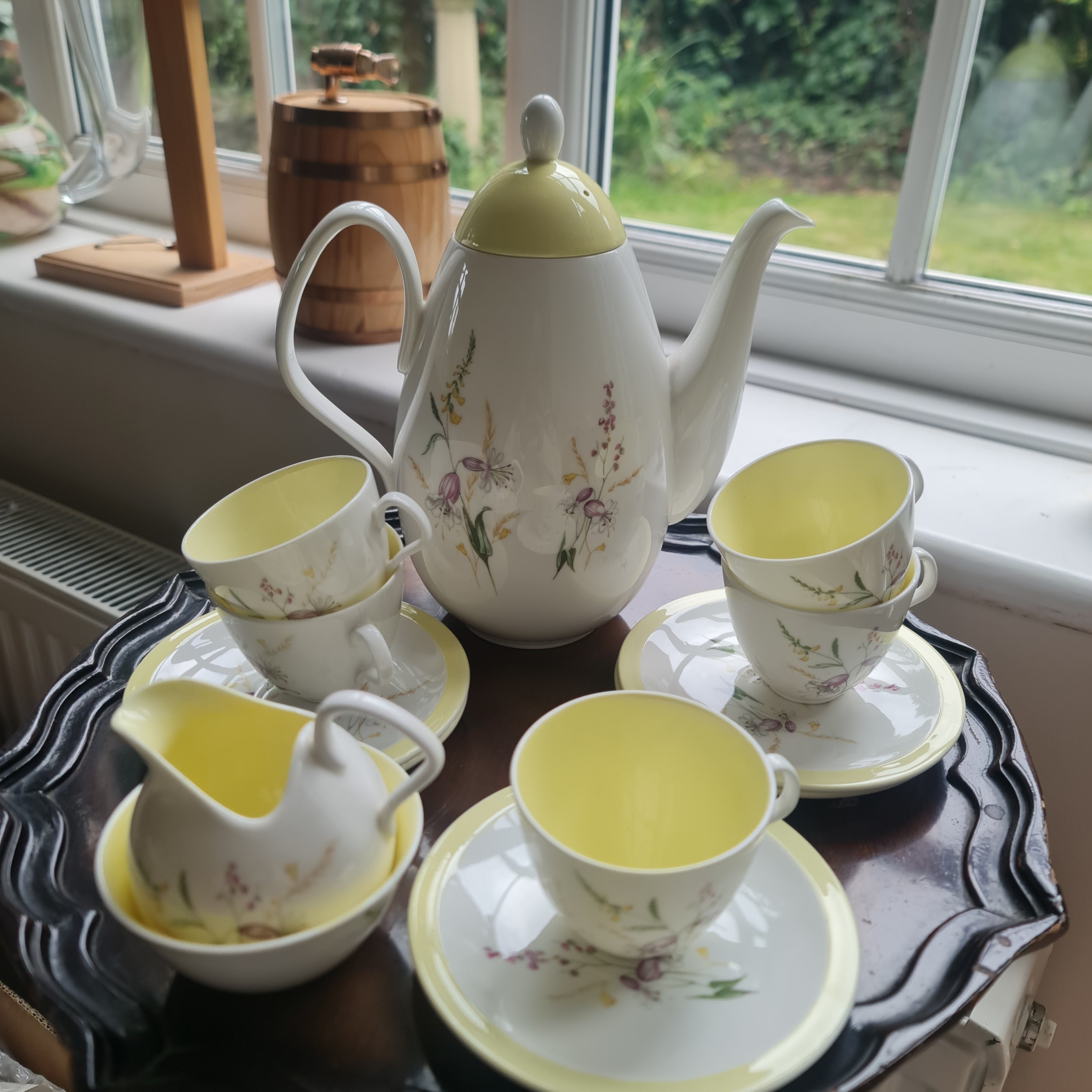 Stunning vintage Old Foley coffee set with coffee pot