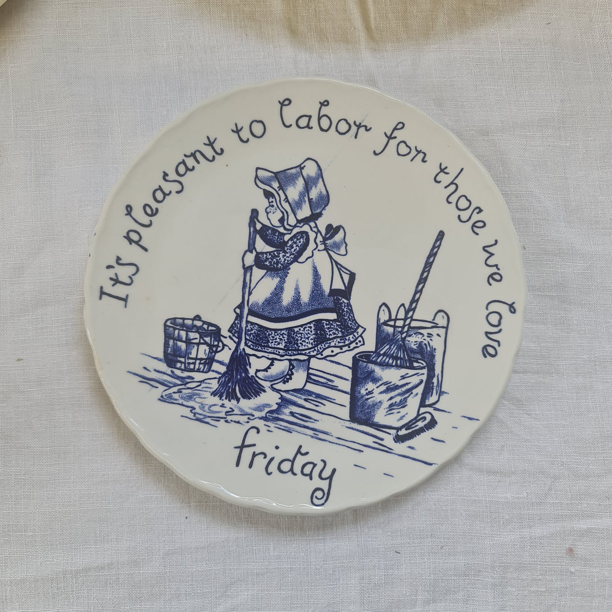 Staffordshire hand painted plate