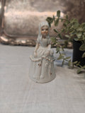 Vintage porcelain handbell - lady