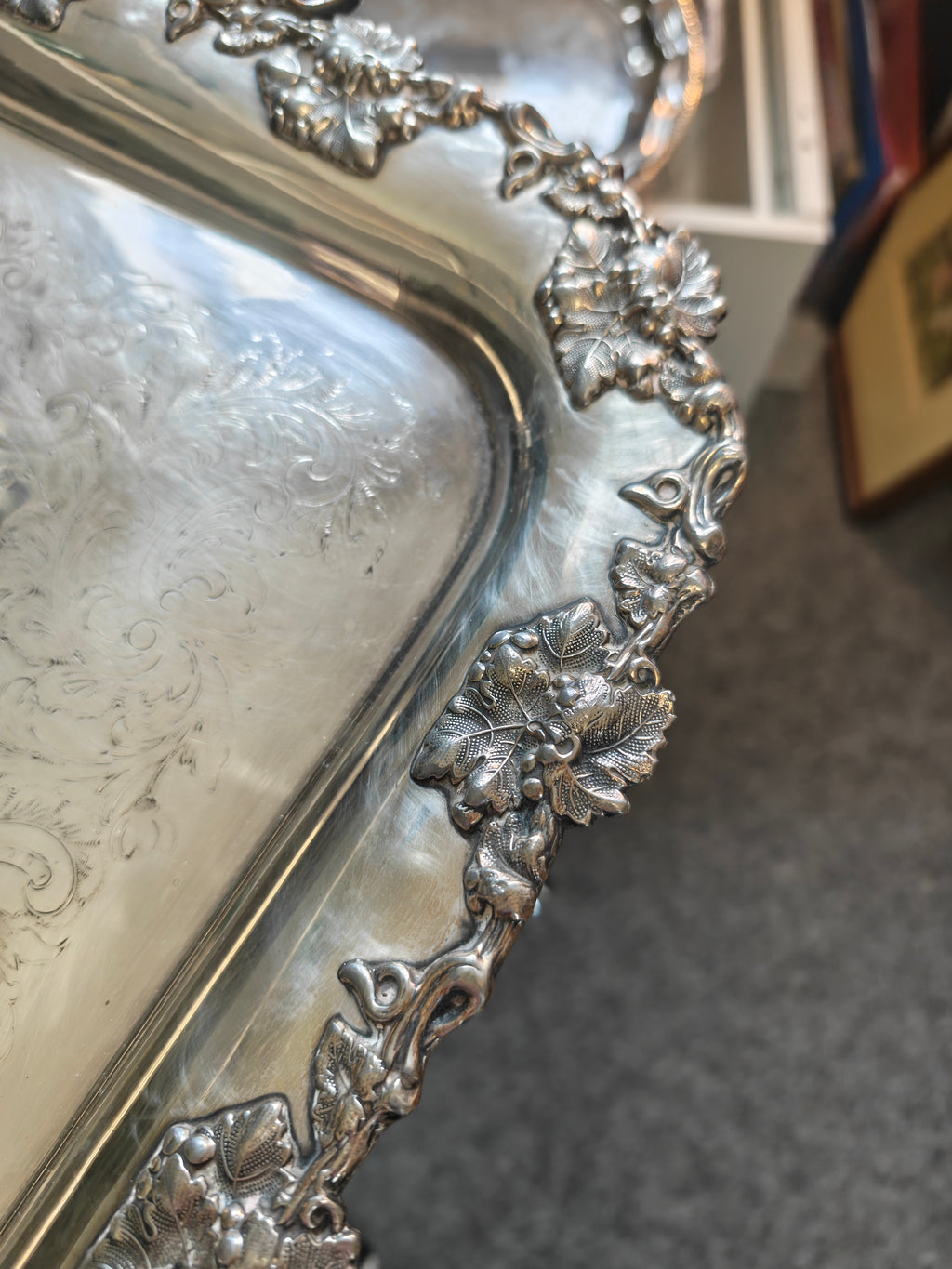 Victorian Rococo Revival style two-handled grand butler's tea tray