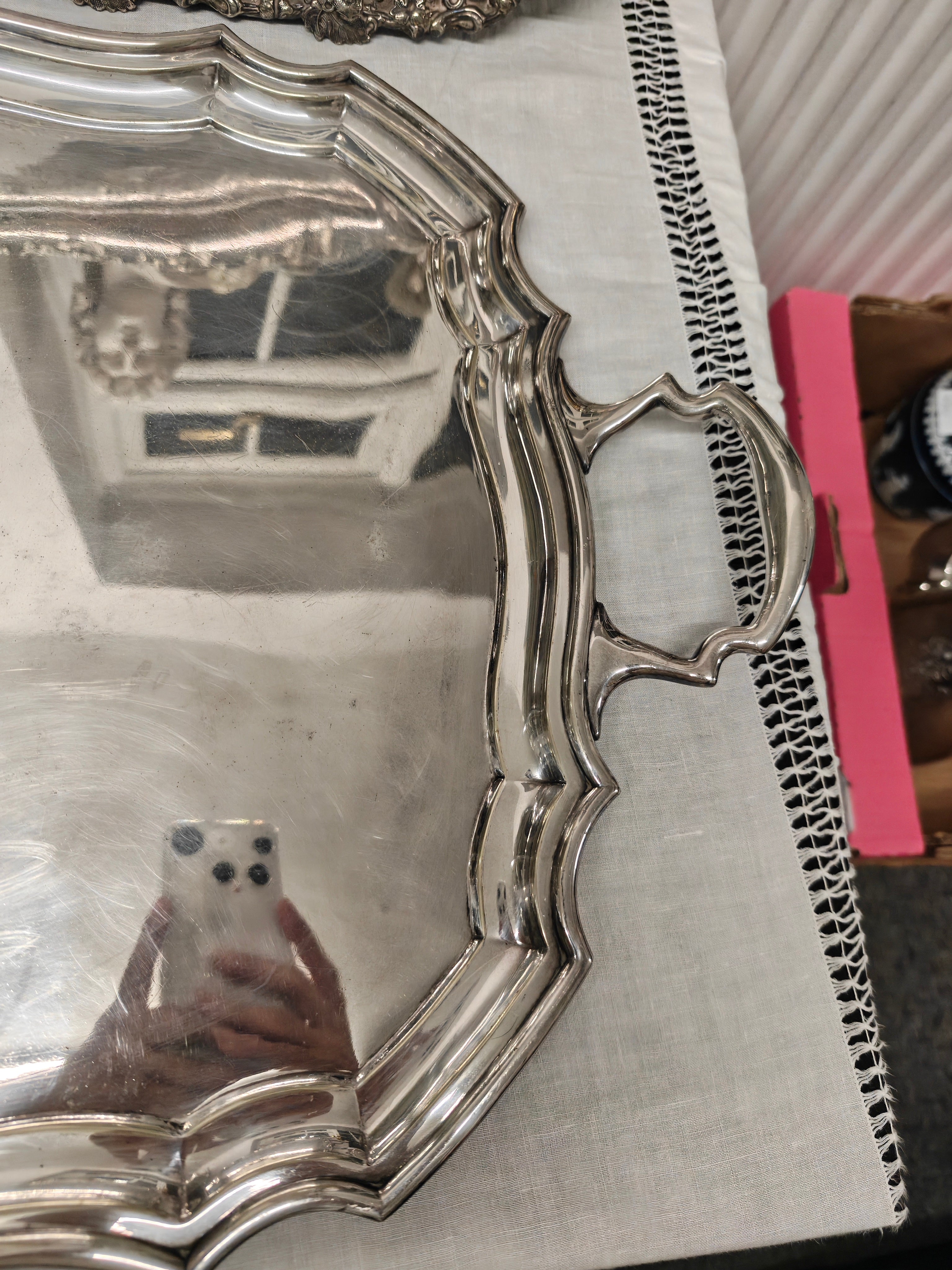 WALKER & HALL ENGLISH PRINCE's SILVER  PLATED TWO-HANDLED TEA TRAY