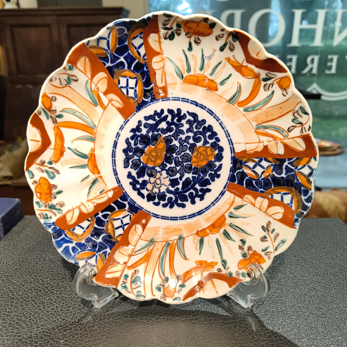 Antique Japanese Imari-Style Plate, Assorted Patterns