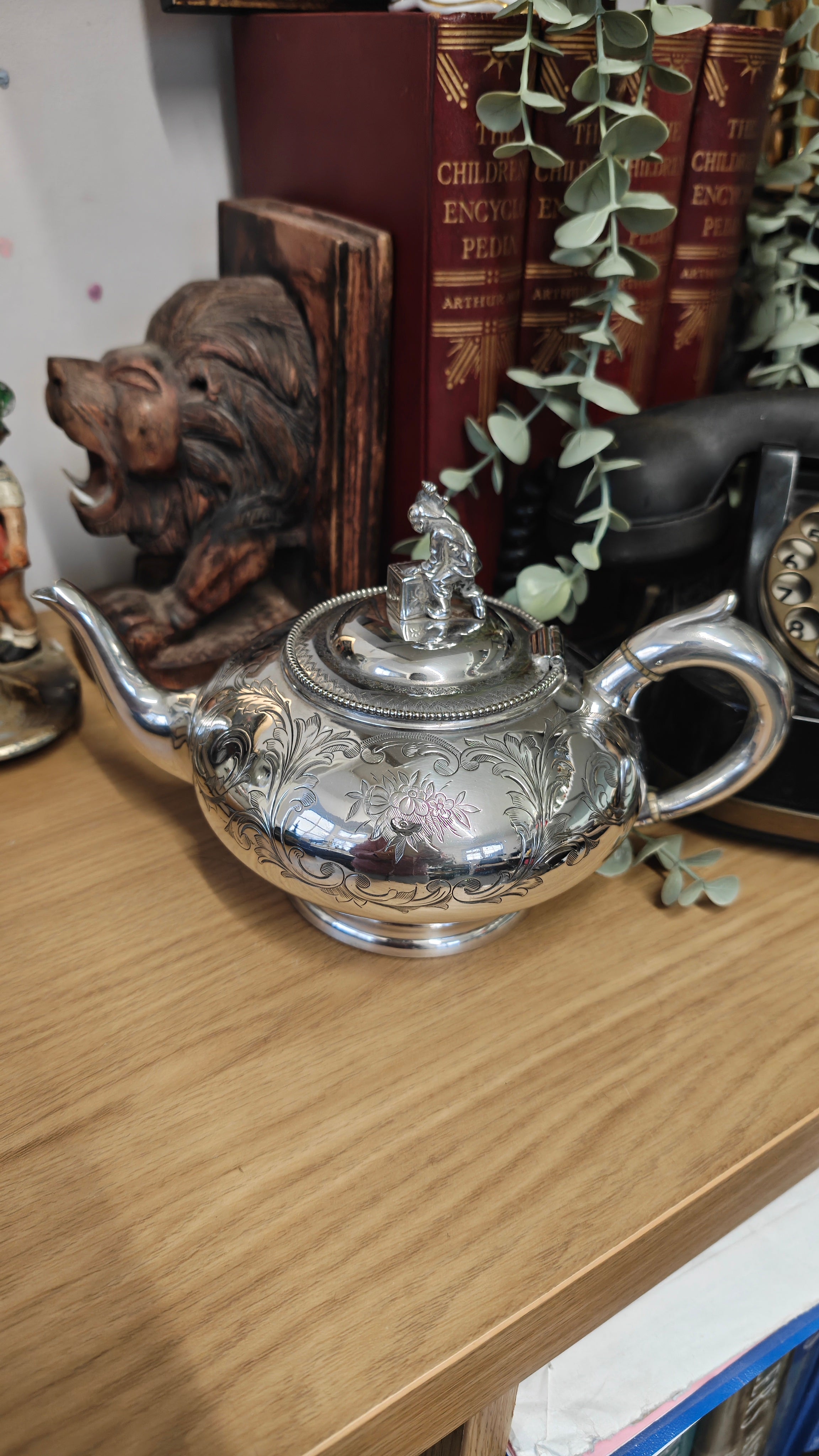Vintage Artisan silver plated tea pot
