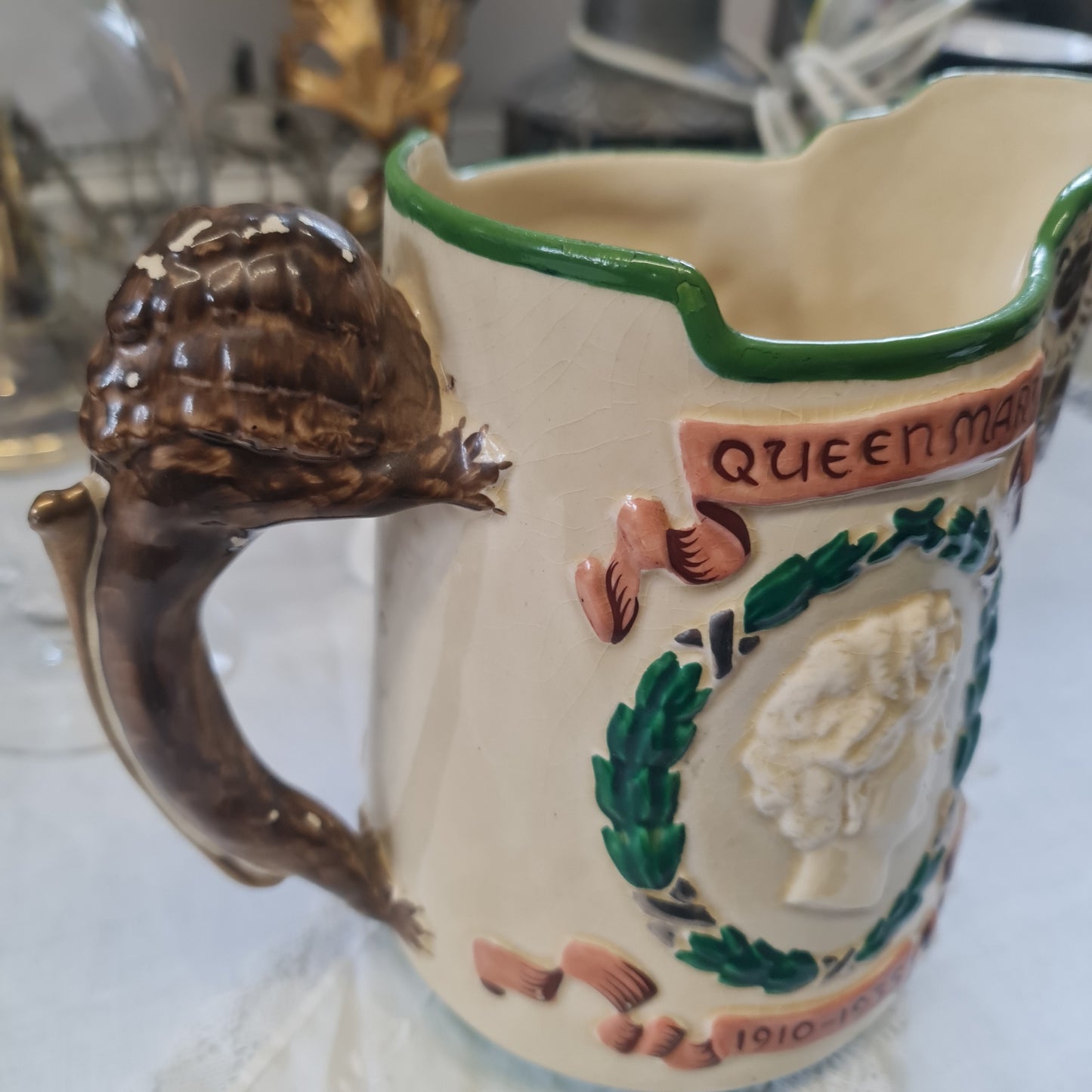 Rare Commemorative jug celebrating the Silver Jubilee of King George V and Queen Mary in 1935