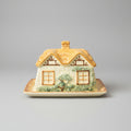 Vintage Keele Street Pottery Cottage-Style Ceramic Covered Butter Dish