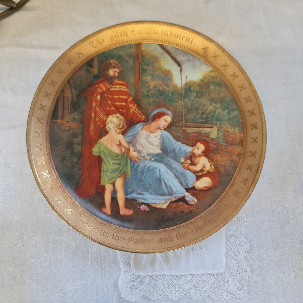 The Danbury Mint's "The Ten Commandments Plate Collection," featuring art by Mary Mayo.