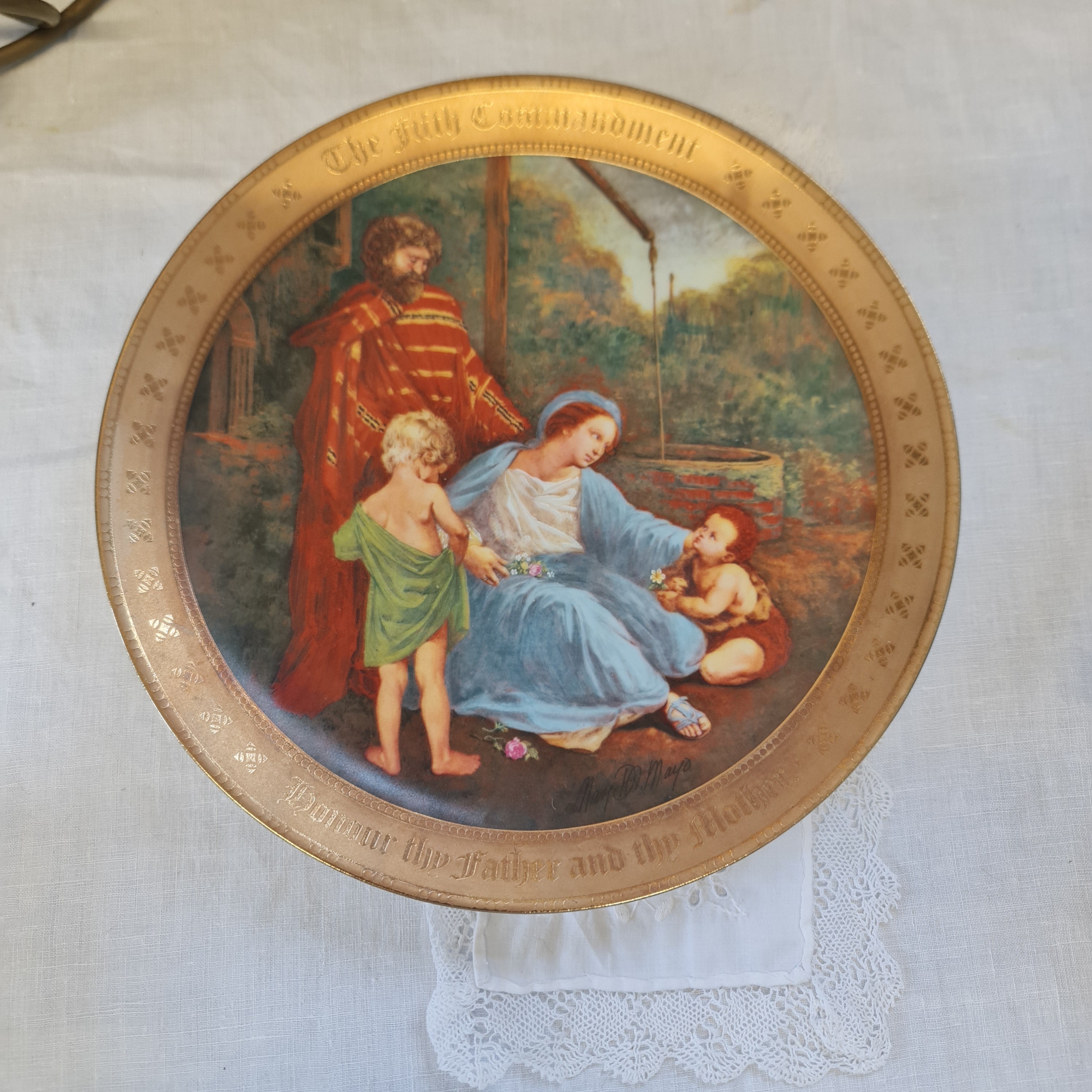 The Danbury Mint's "The Ten Commandments Plate Collection," featuring art by Mary Mayo.