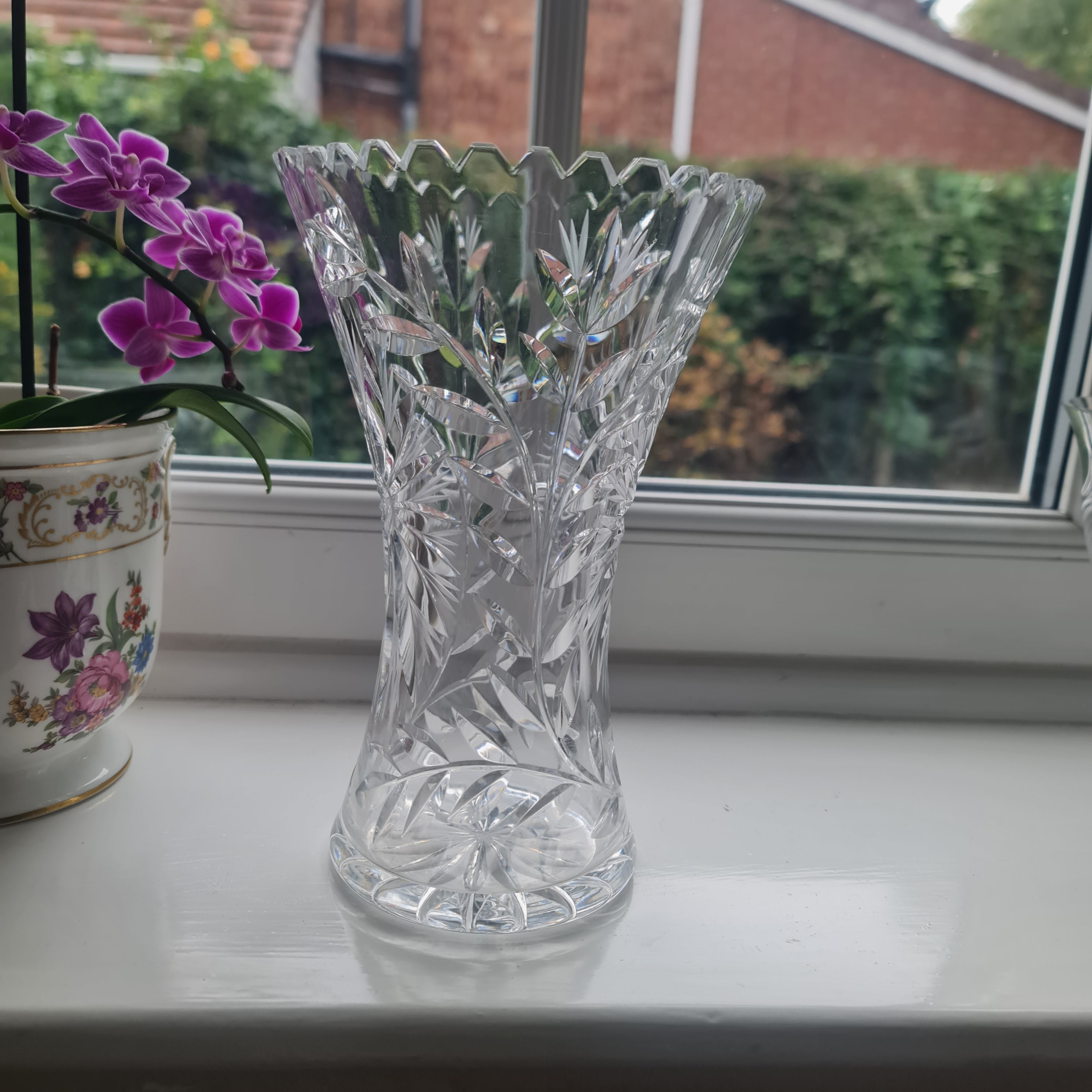 Waterford handcut crystal vase - minor nip on base
