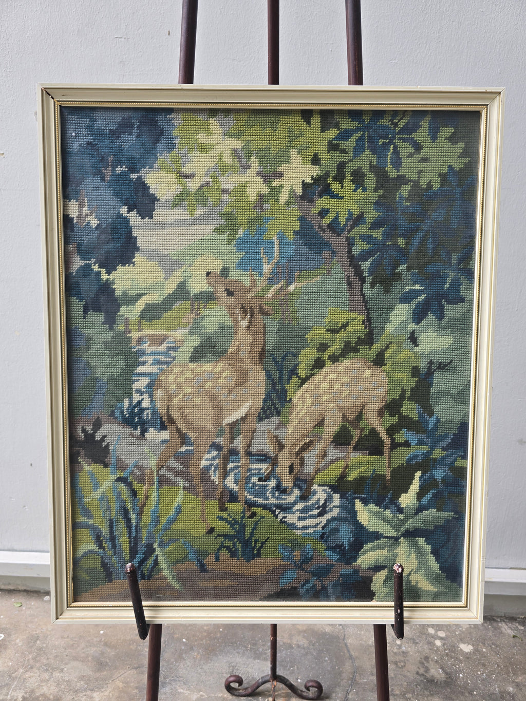 Vintage penelope tapestry stag deer