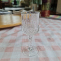 Vintage good quality  port wine glass diamond cut