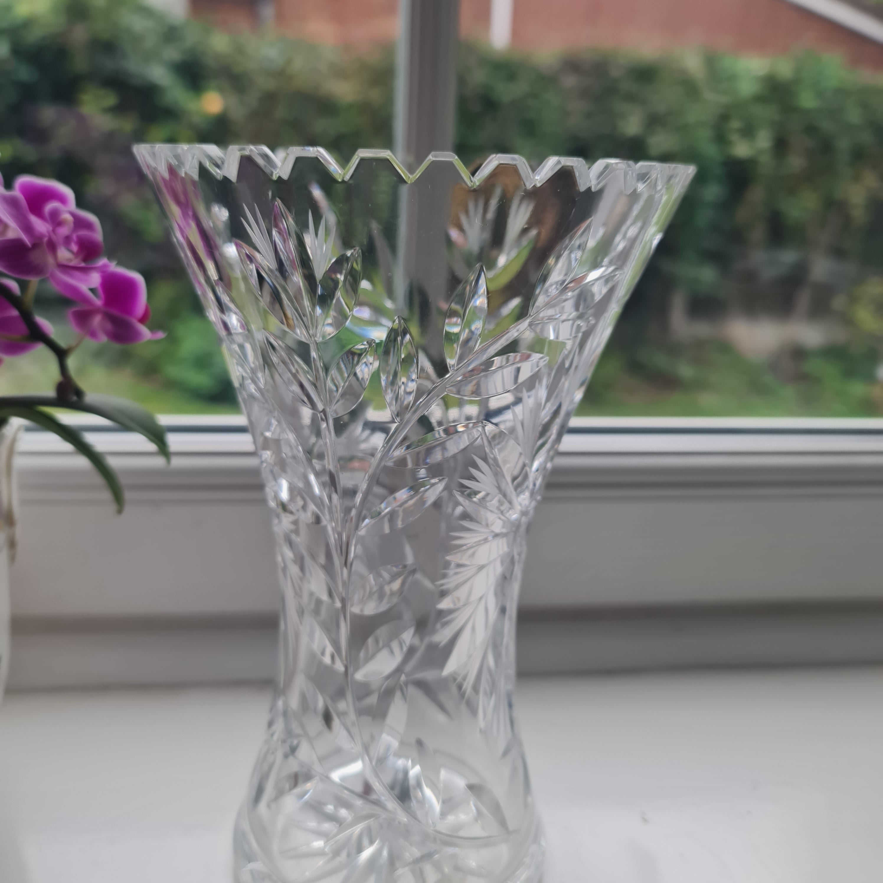 Waterford handcut crystal vase - minor nip on base