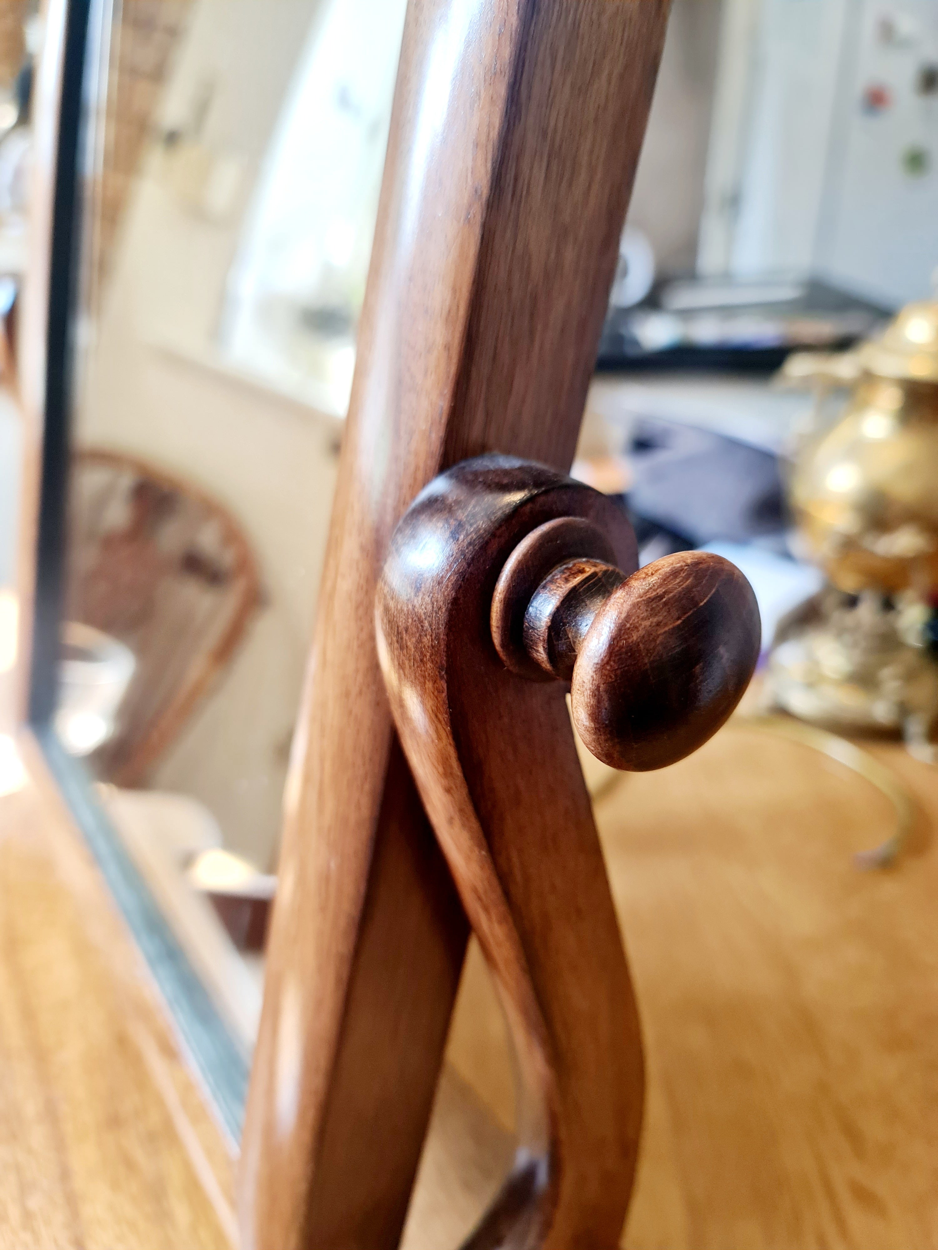Victorian mahogany table top mirror - lovely patina