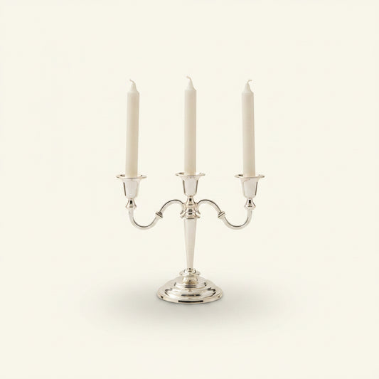 Elegant 3 light Silver-Plated Candelabra