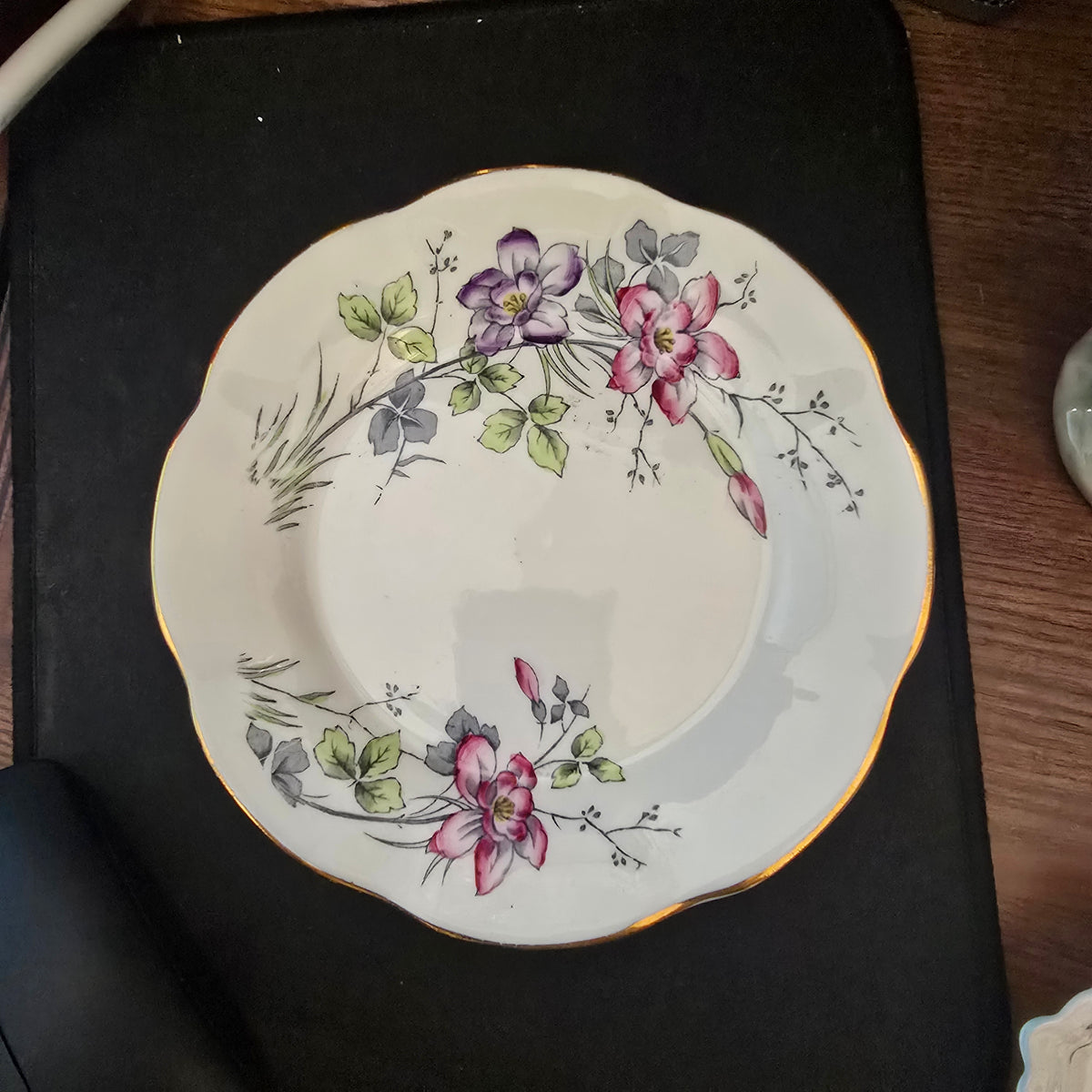 Taylor & Kent Longton Hand painted cake plate