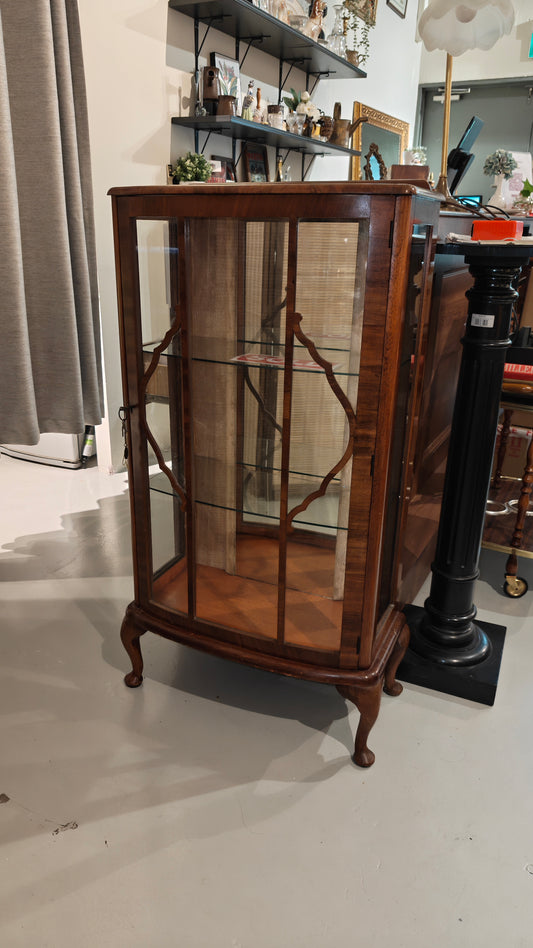 Vintage Display Cabinet with Mirror Backing