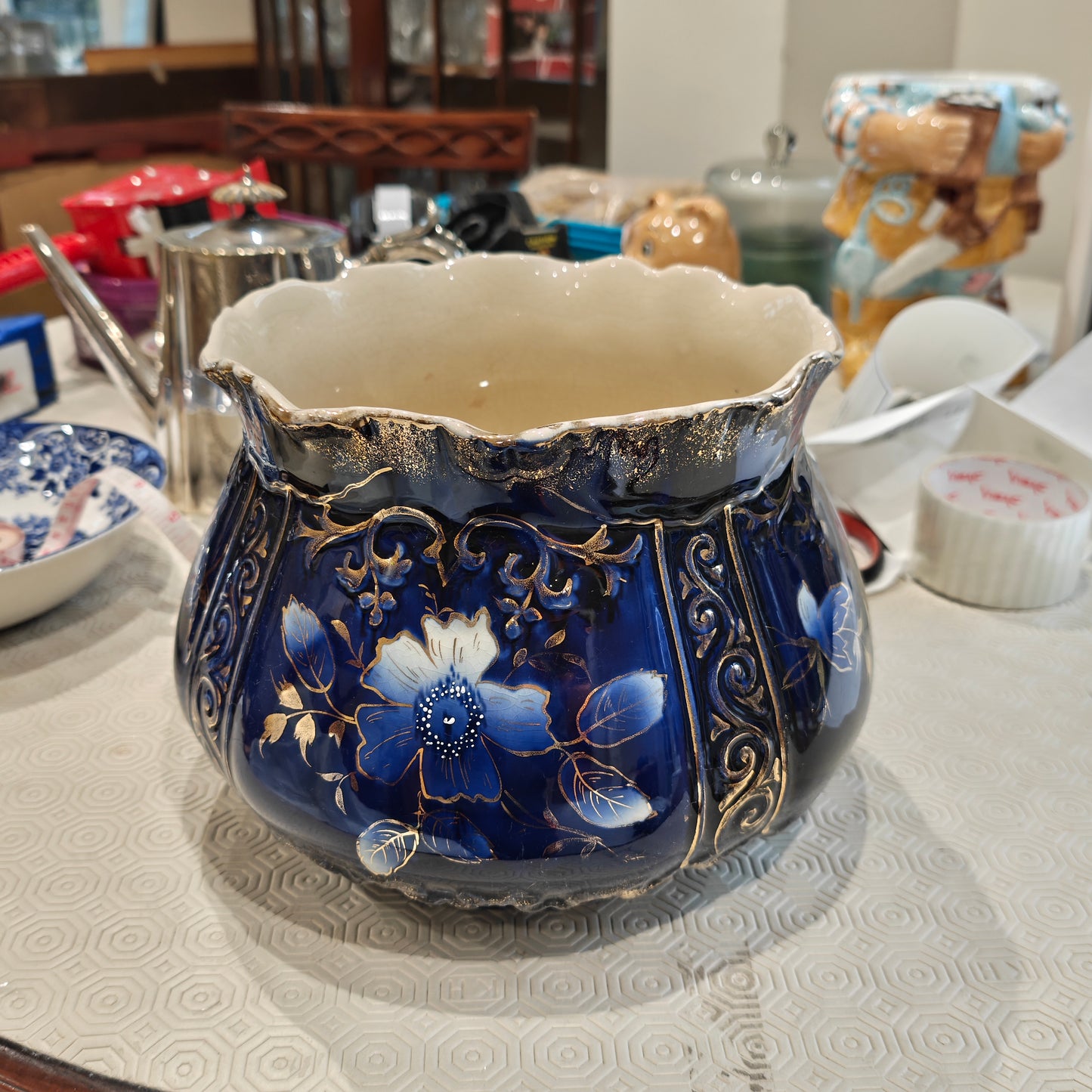 Antique Burslem plant pot - minor defect