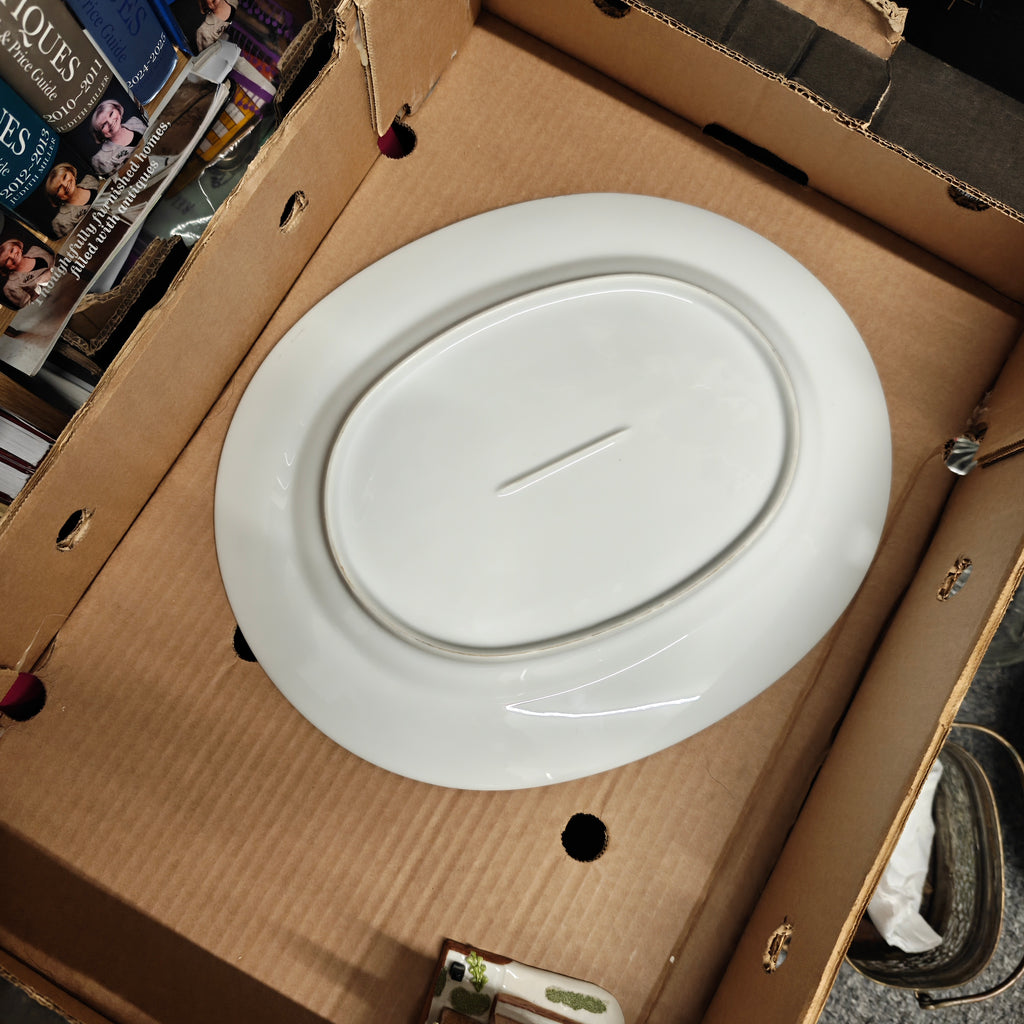 Vintage big serving platter - bird series