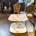 Vintage Taylor & Kent Two-Tier Bone China Cake Stand