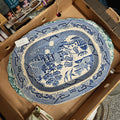 Antique big willow platter