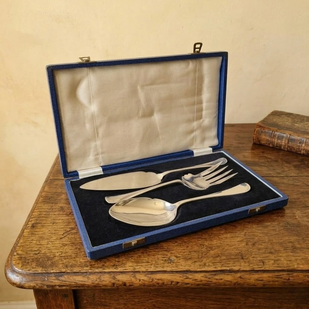 Vintage silver plated serving set
