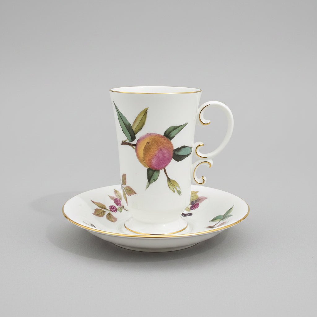 Royal Worcester "Evesham" Tea Set with Gold Rim