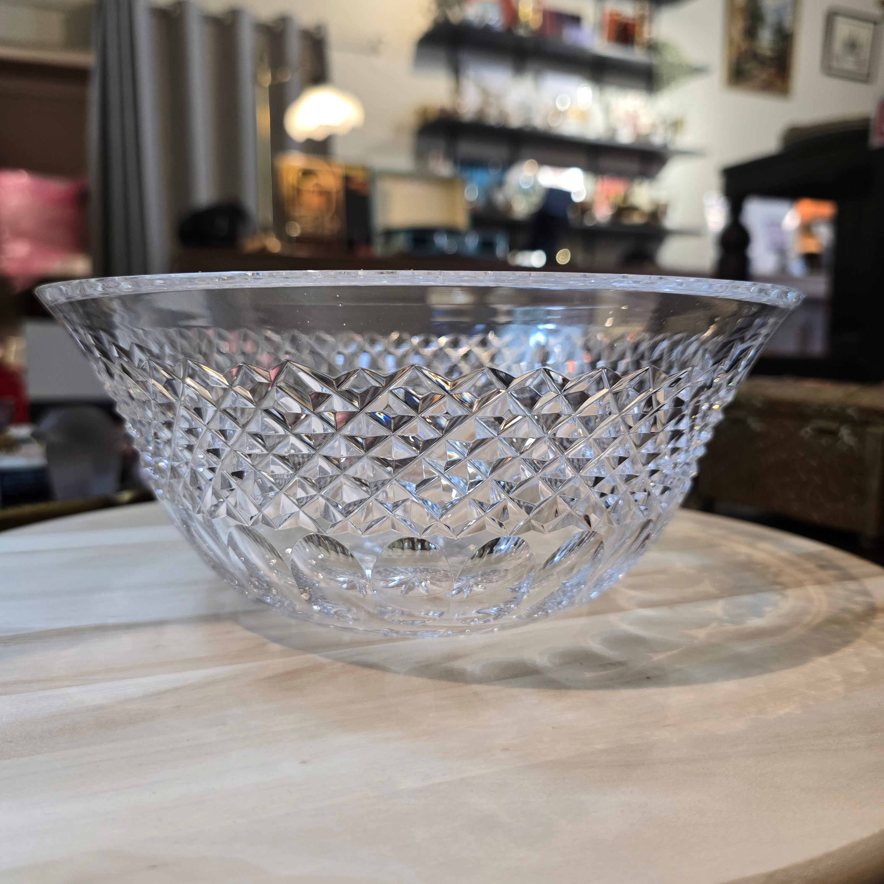 Vintage Large Crystal Fruit Bowl