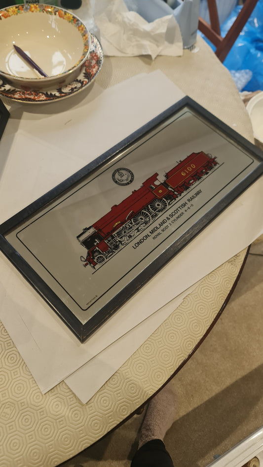 British Railway vintage mirror - Royal Scot 3 cylinder