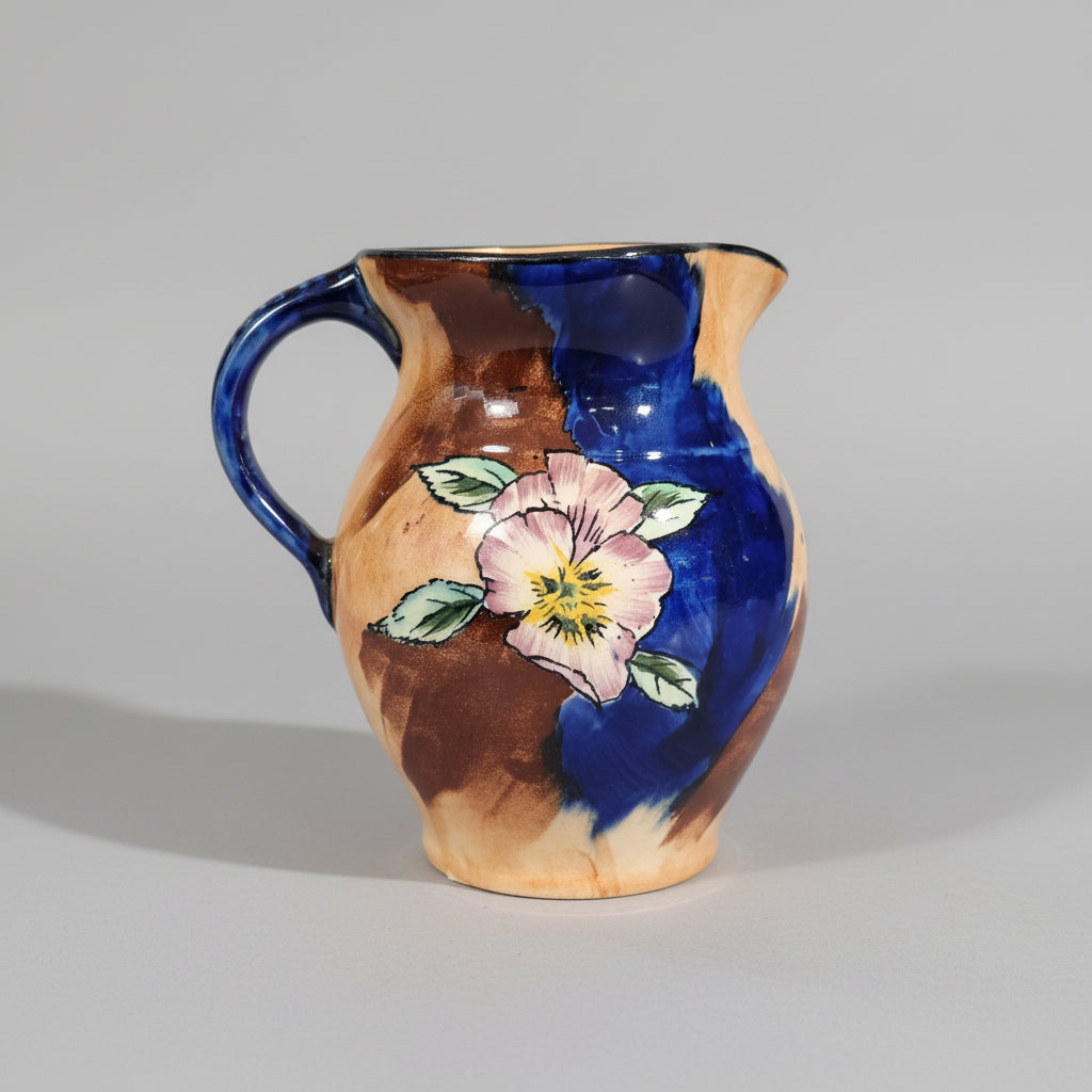Vintage H&K Tunstall Hand-Painted Ceramic Jug