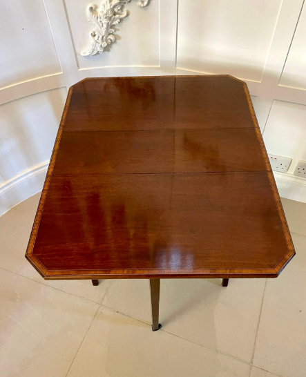 Edwardian High quality satinwood crossbanded Sutherland table