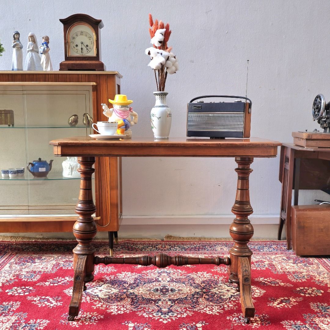 Victorian Turned Leg Console Table