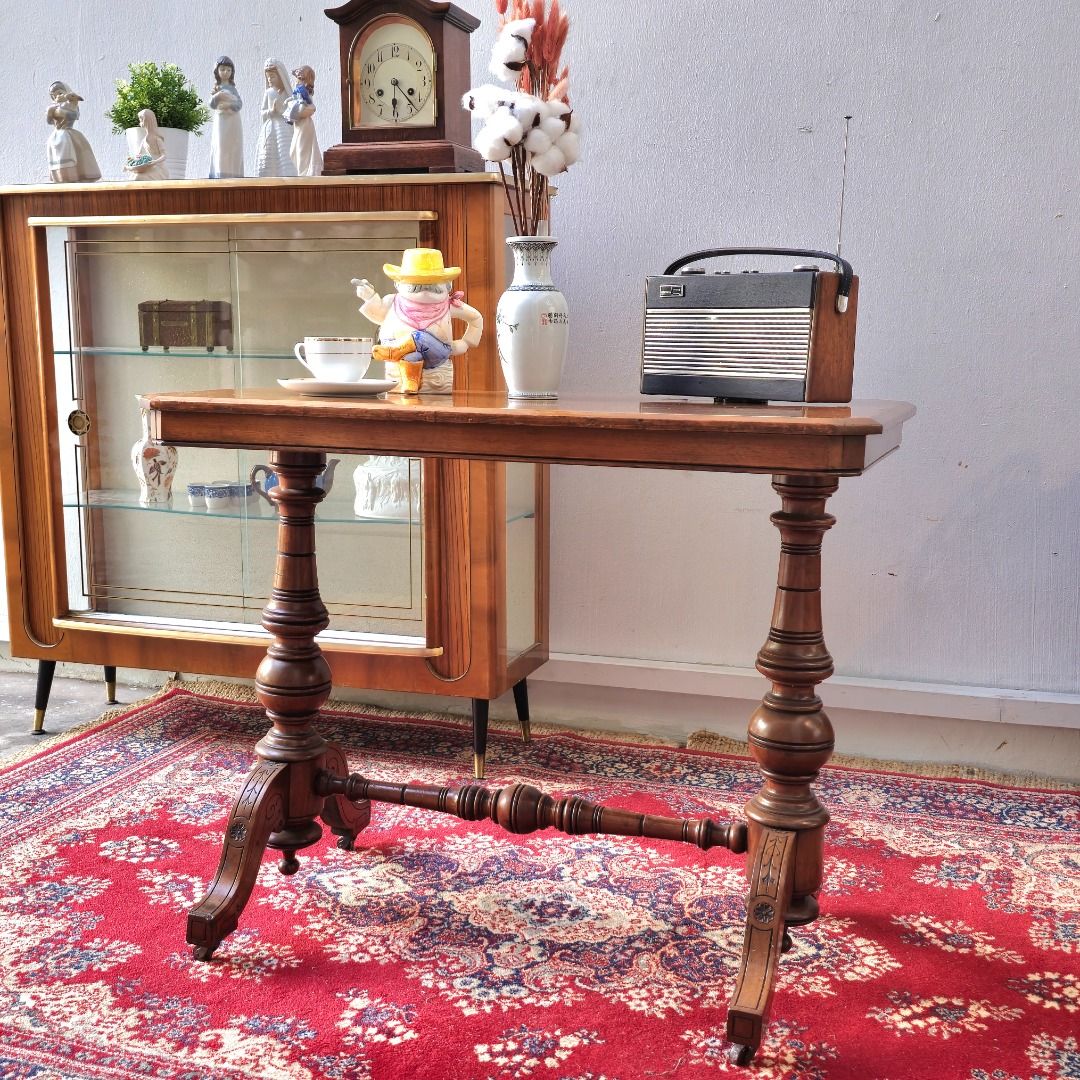 Victorian Turned Leg Console Table