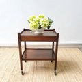 Antique Oak Bar Cart on Castor Wheels