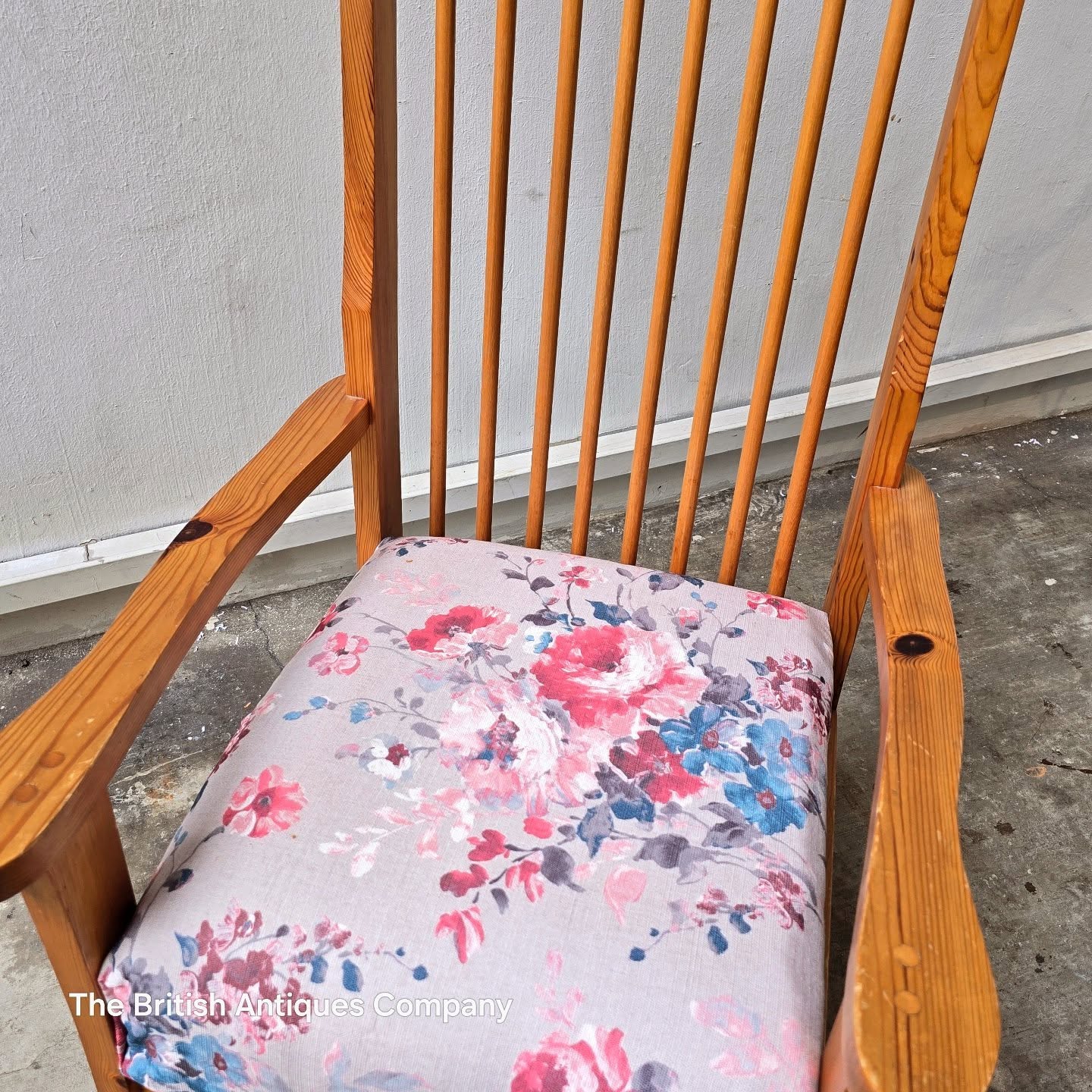 Vintage Solid Pine Rocking Chair
