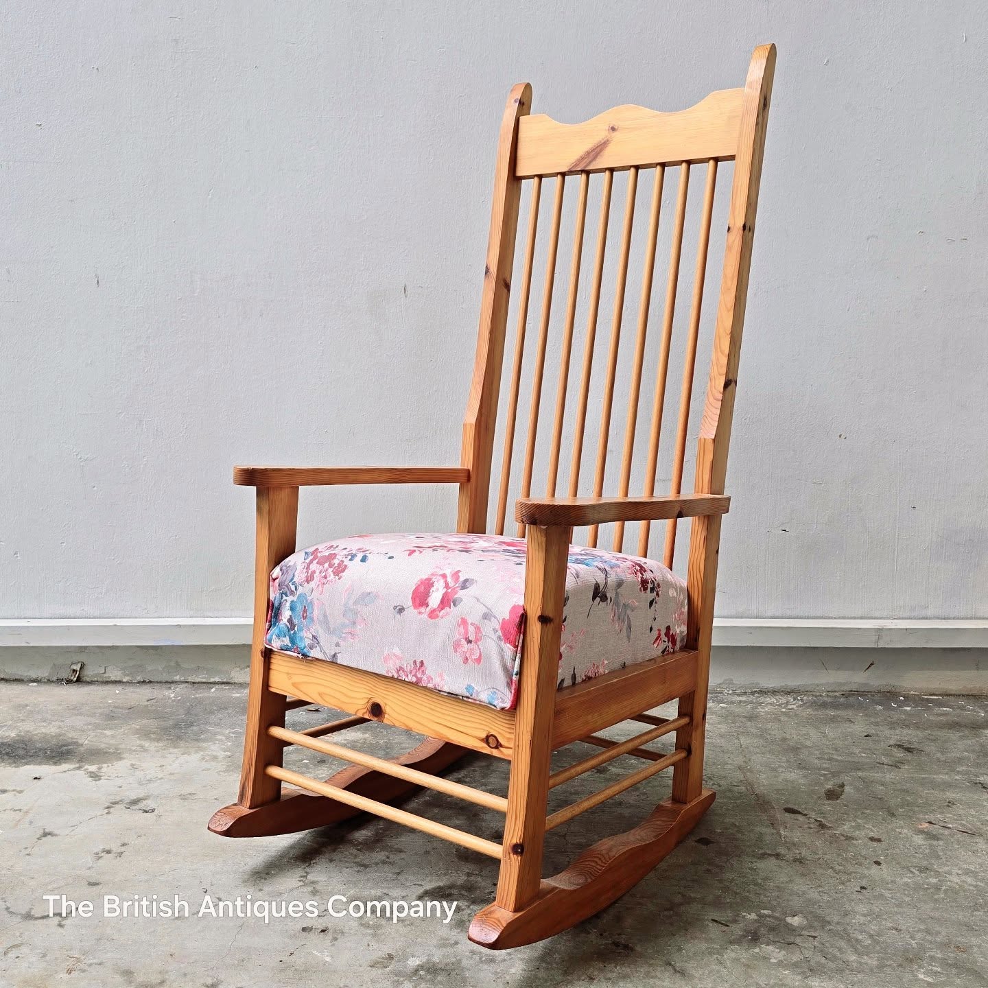 Vintage Solid Pine Rocking Chair